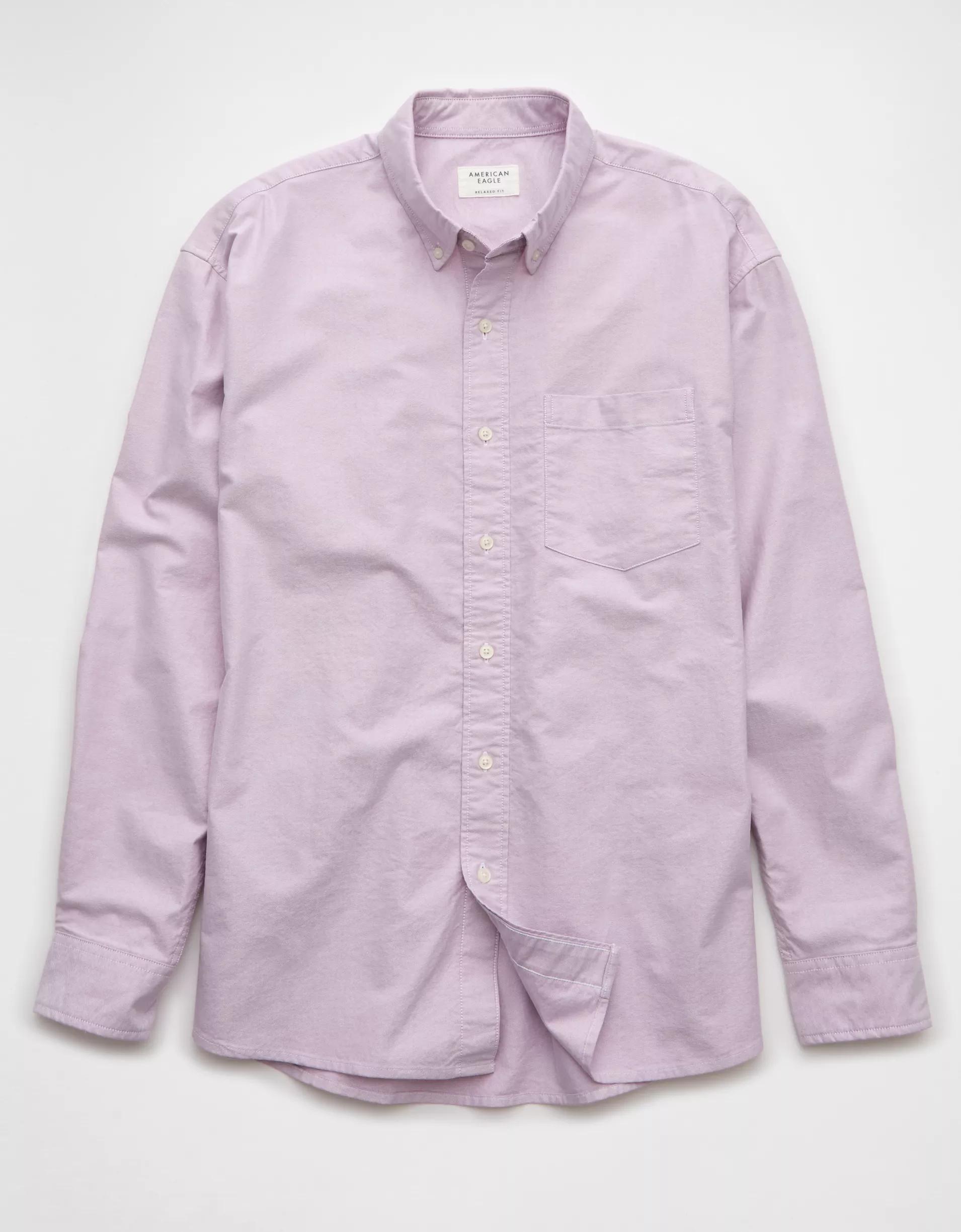 AE Everyday Relaxed Oxford Button-Up Shirt Product Image