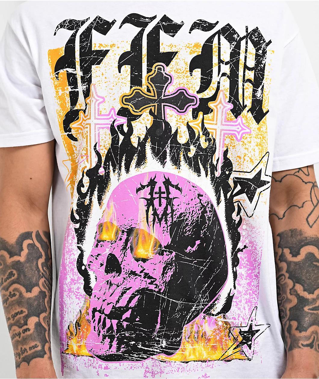 Father Forgive Me Sunflower White T-Shirt Product Image