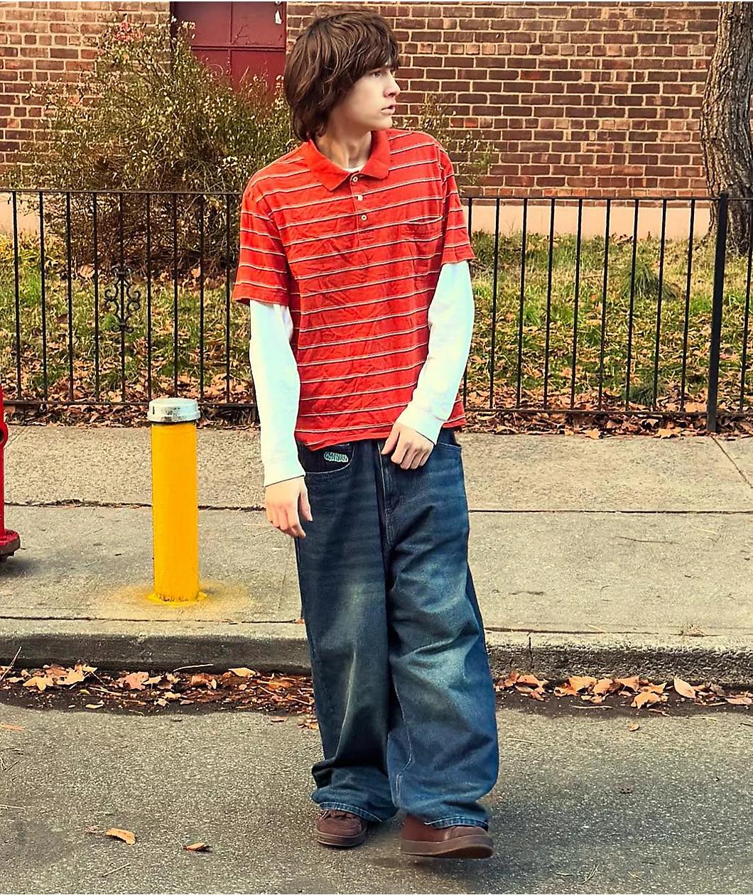 Empyre Ultra Wide Leg Bronco Wash Skate Jeans Product Image