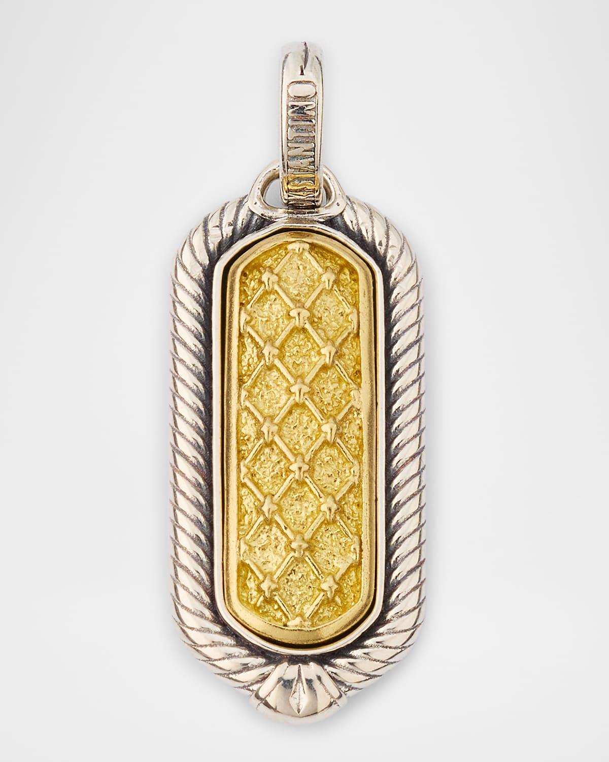 Mens Kavos Sterling Silver and Bronze Pendant Product Image