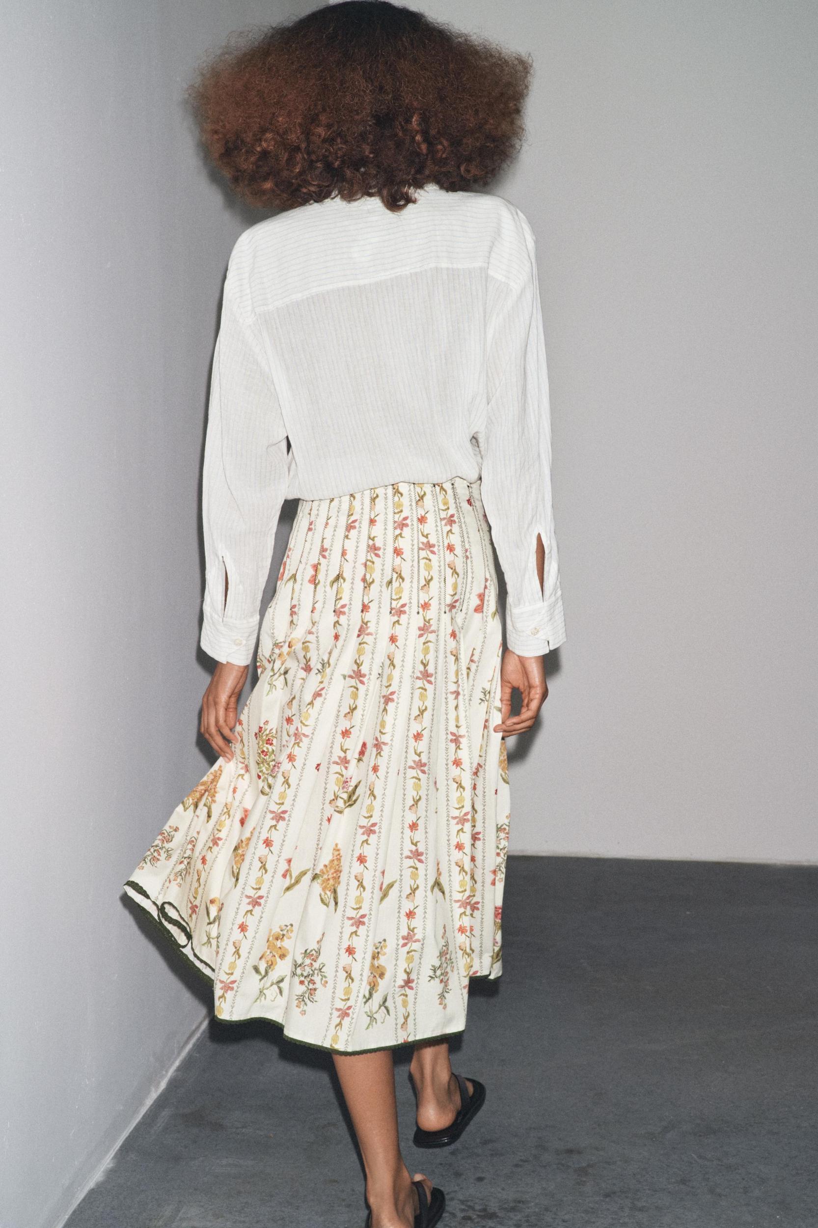ZW COLLECTION FLORAL PLEATED SKIRT Product Image