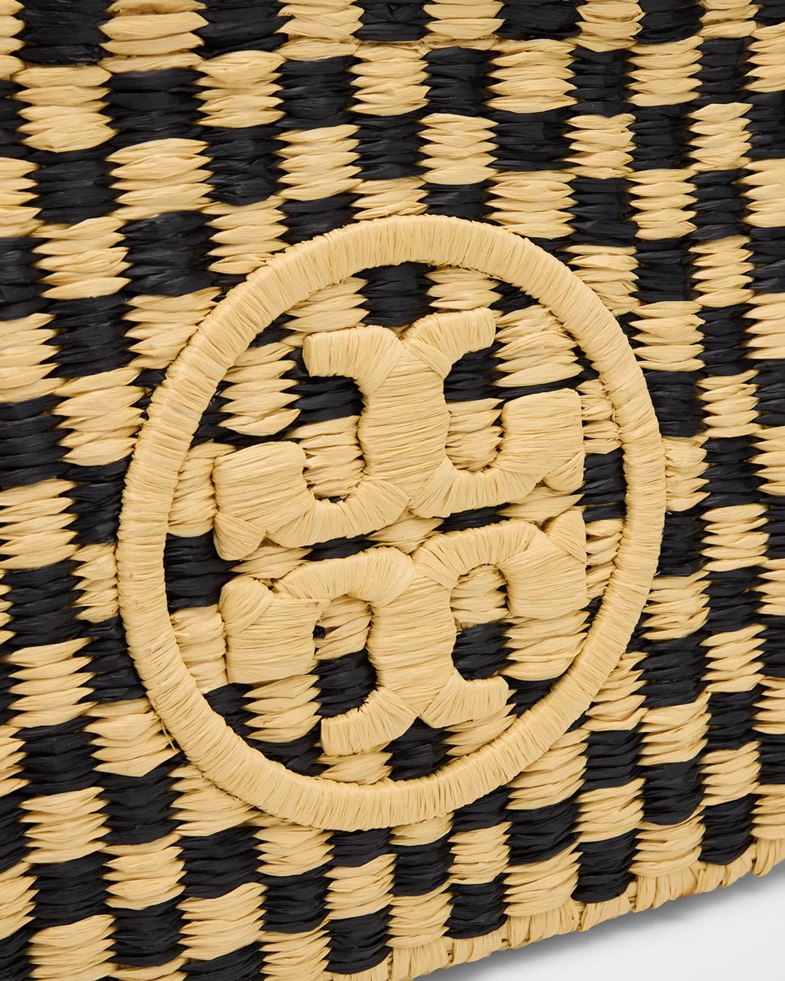 Ella Small Crochet Checkered Tote Bag Product Image