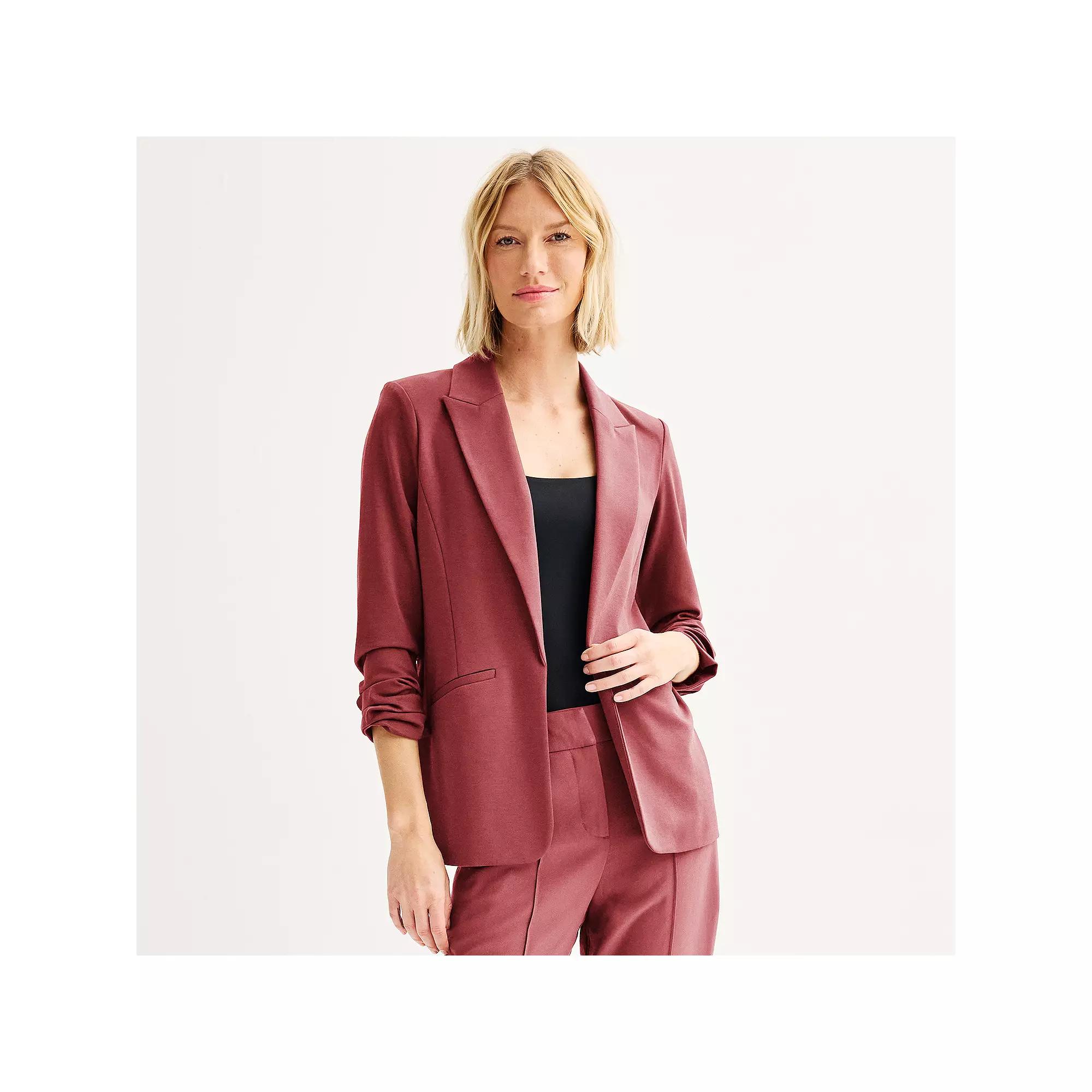 Women's Nine West Knit Closureless Blazer, Size: XL, Just Pink Product Image