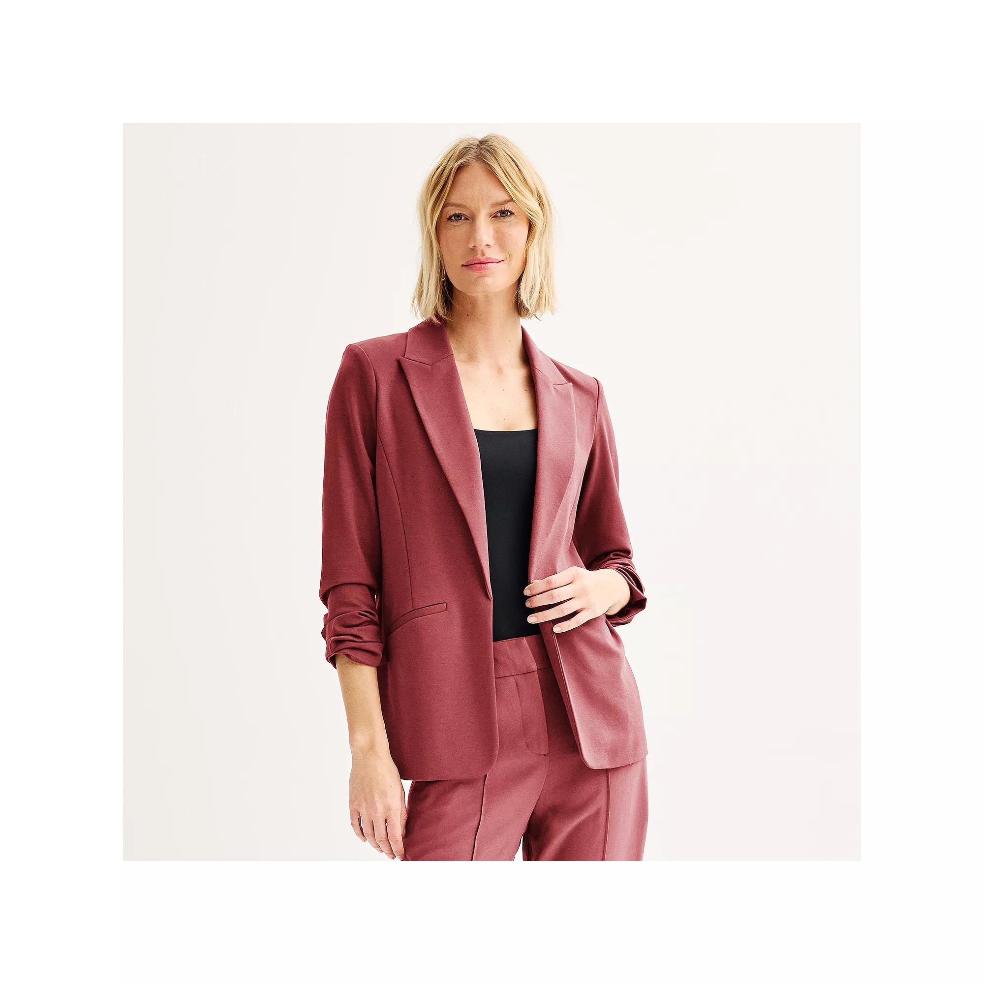 Women's Nine West Knit Closureless Blazer, Size: XL, Just Pink Product Image