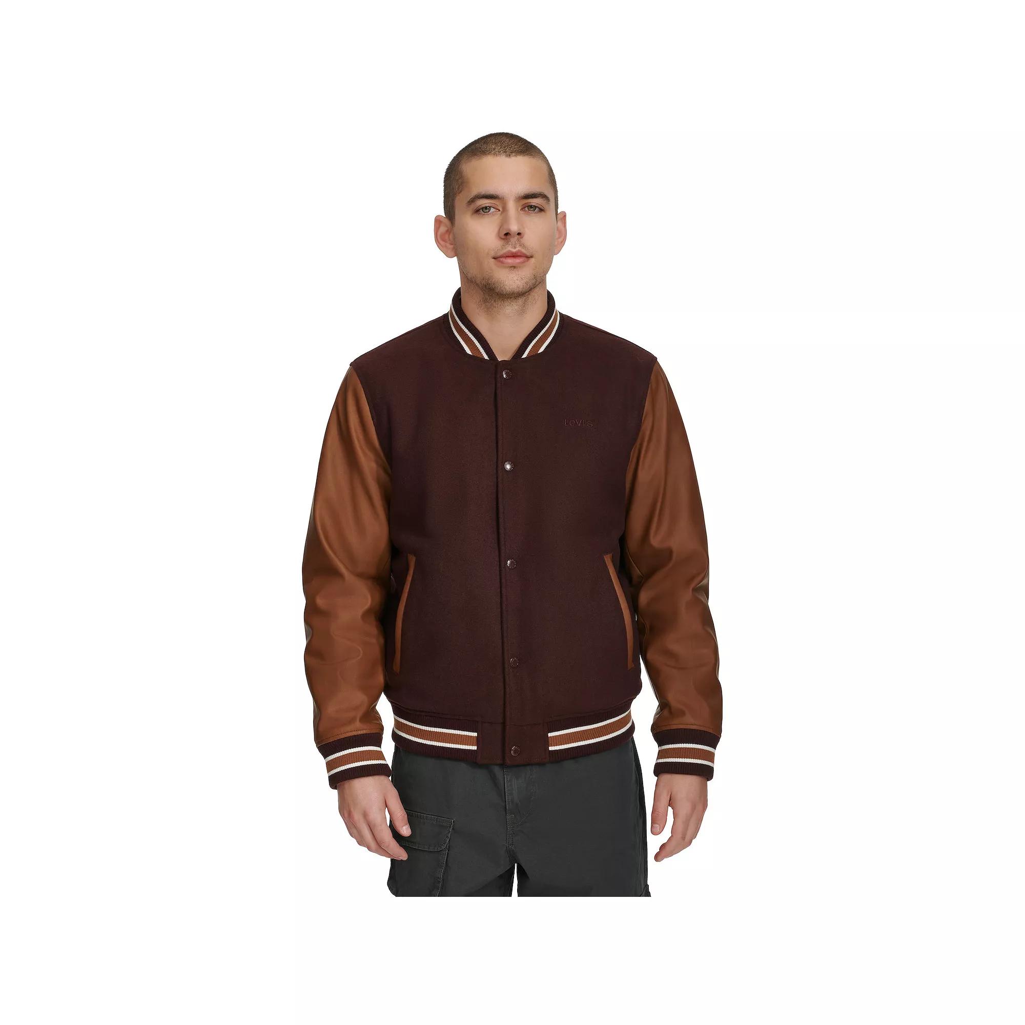 Men's Levi's® Mixed Media Letterman Bomber Jacket,  Product Image
