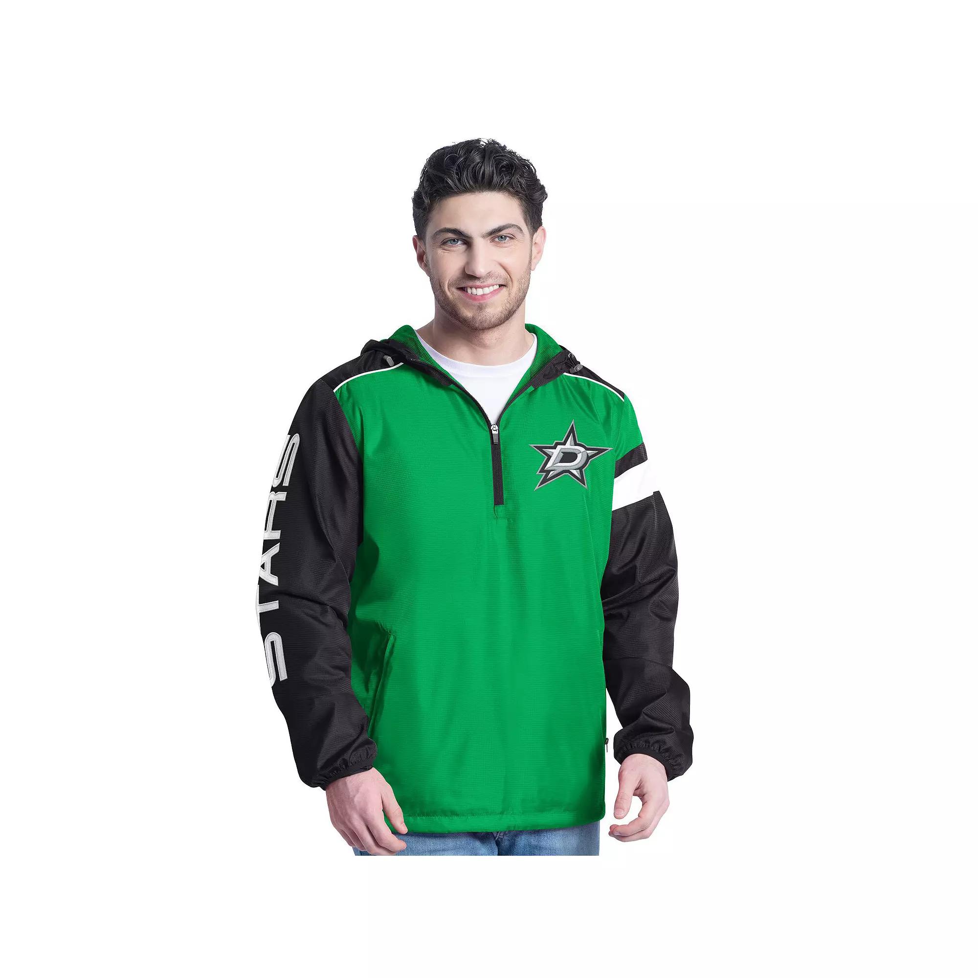 Men's G-III Sports by Carl Banks Red/Black New Jersey Devils Lateral Half-Zip Hoodie Jacket,  Product Image