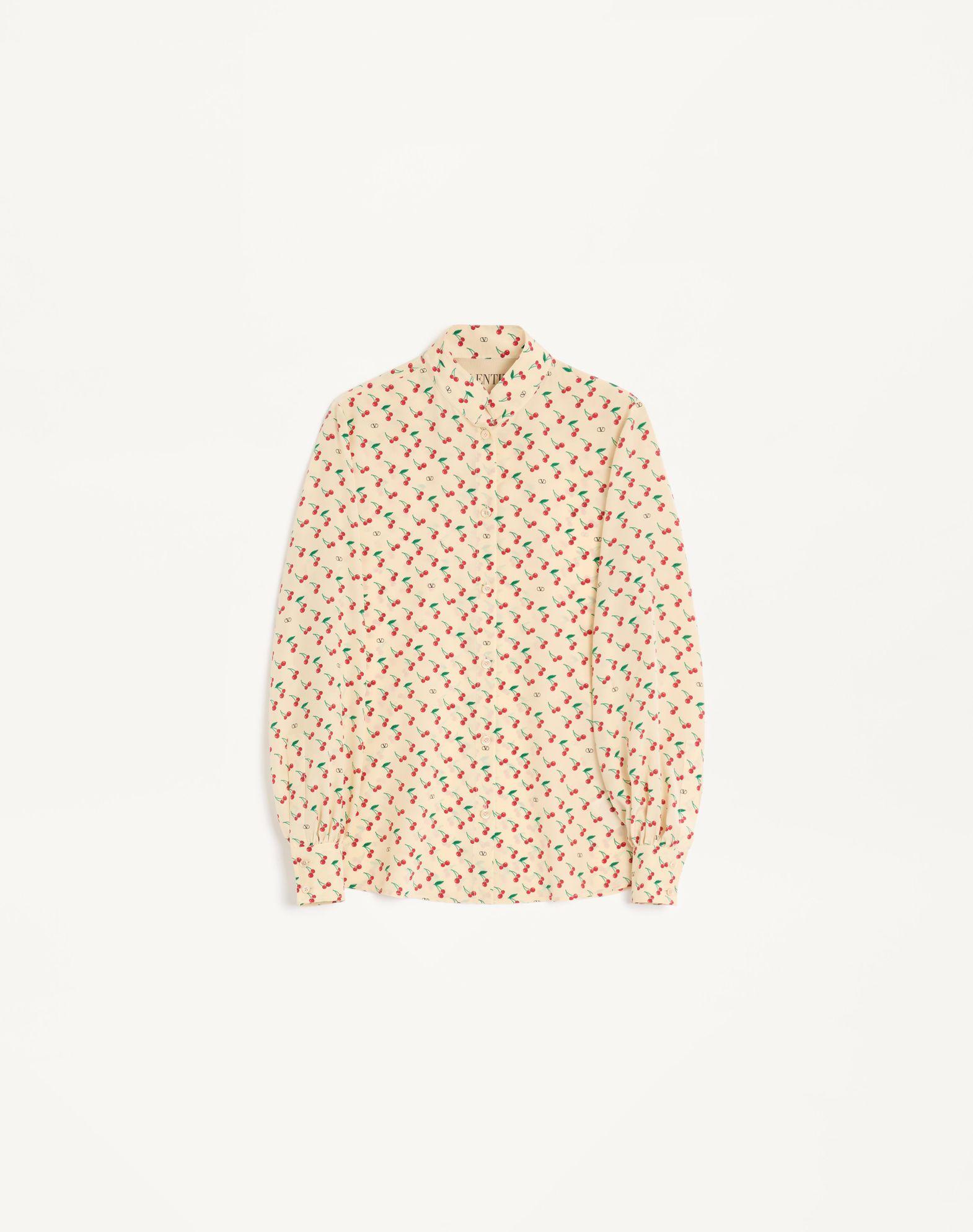 Crepe De Chine Shirt With Cherryfic Print Product Image