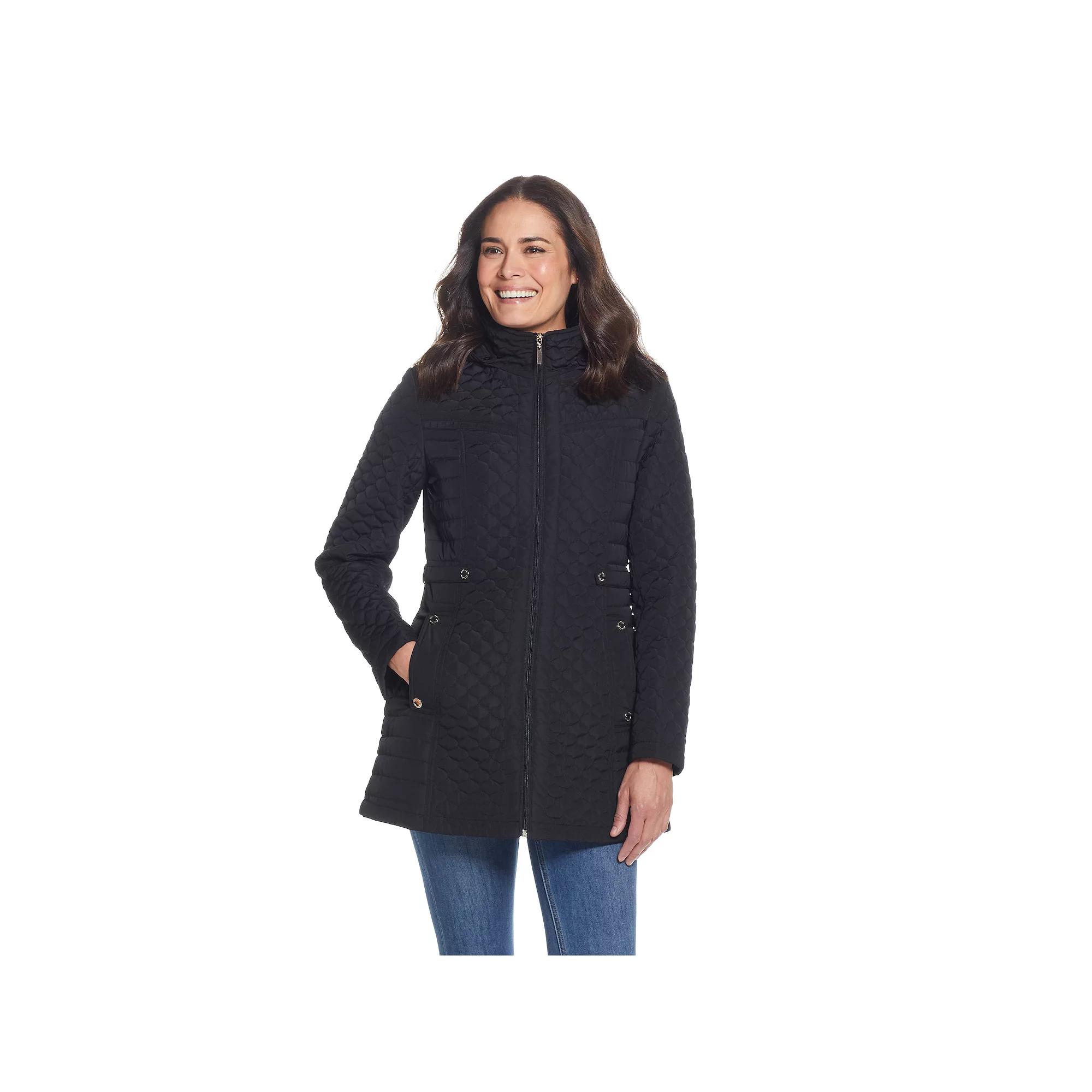 Women's Gallery Hooded Quilted Coat,  Product Image