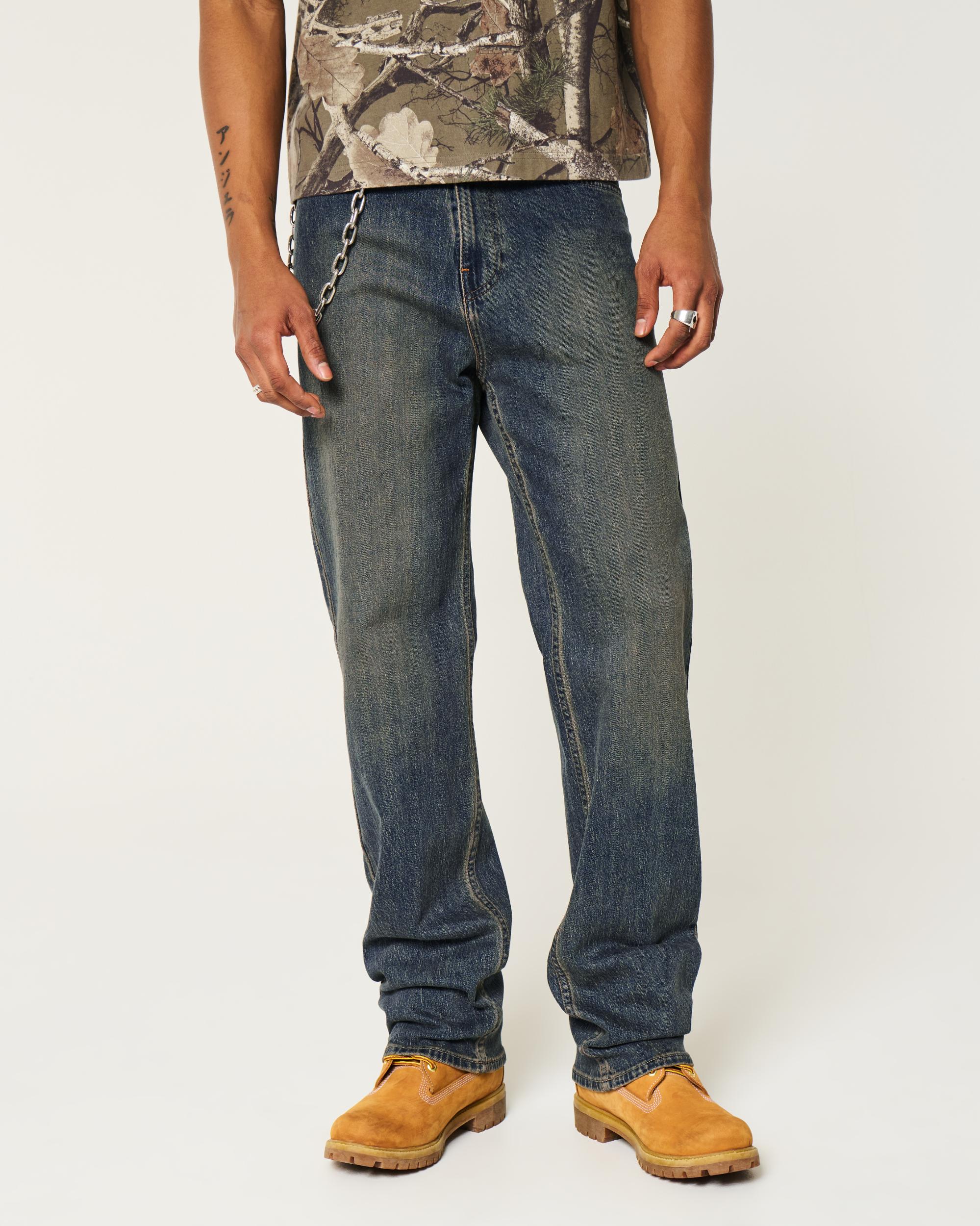 Dark Wash Baggy Jeans Product Image