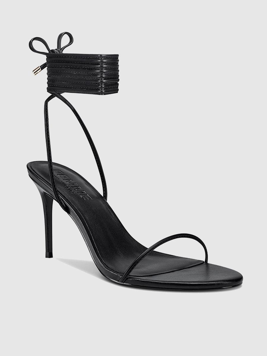 3.0 Barely There Lace Up Heel- Noir Product Image
