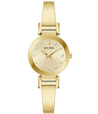 Bulova Womens Marc Anthony Modern Diamond Accent Quartz Stainless Steel Bracelet Watch Product Image