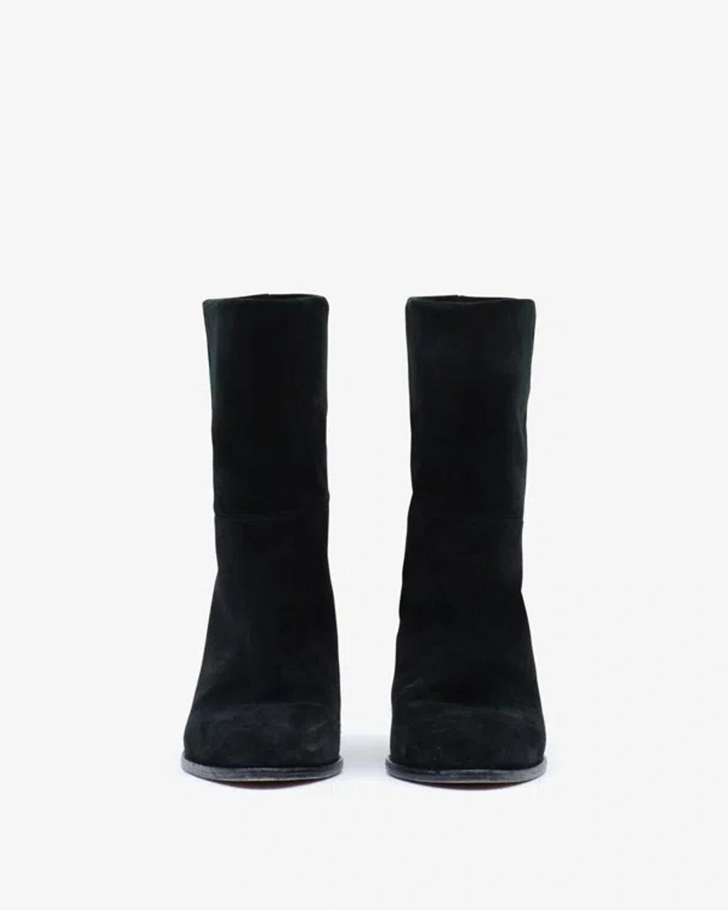 ISABEL MARANT Rouxa Suede 85mm Boots In Black Product Image