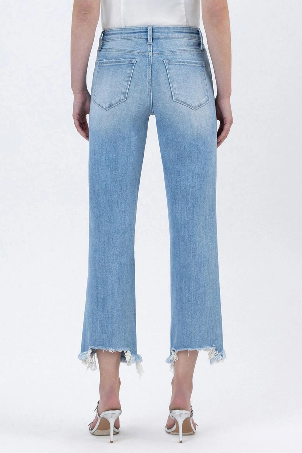High Rise Distressed Crop Jeans Product Image