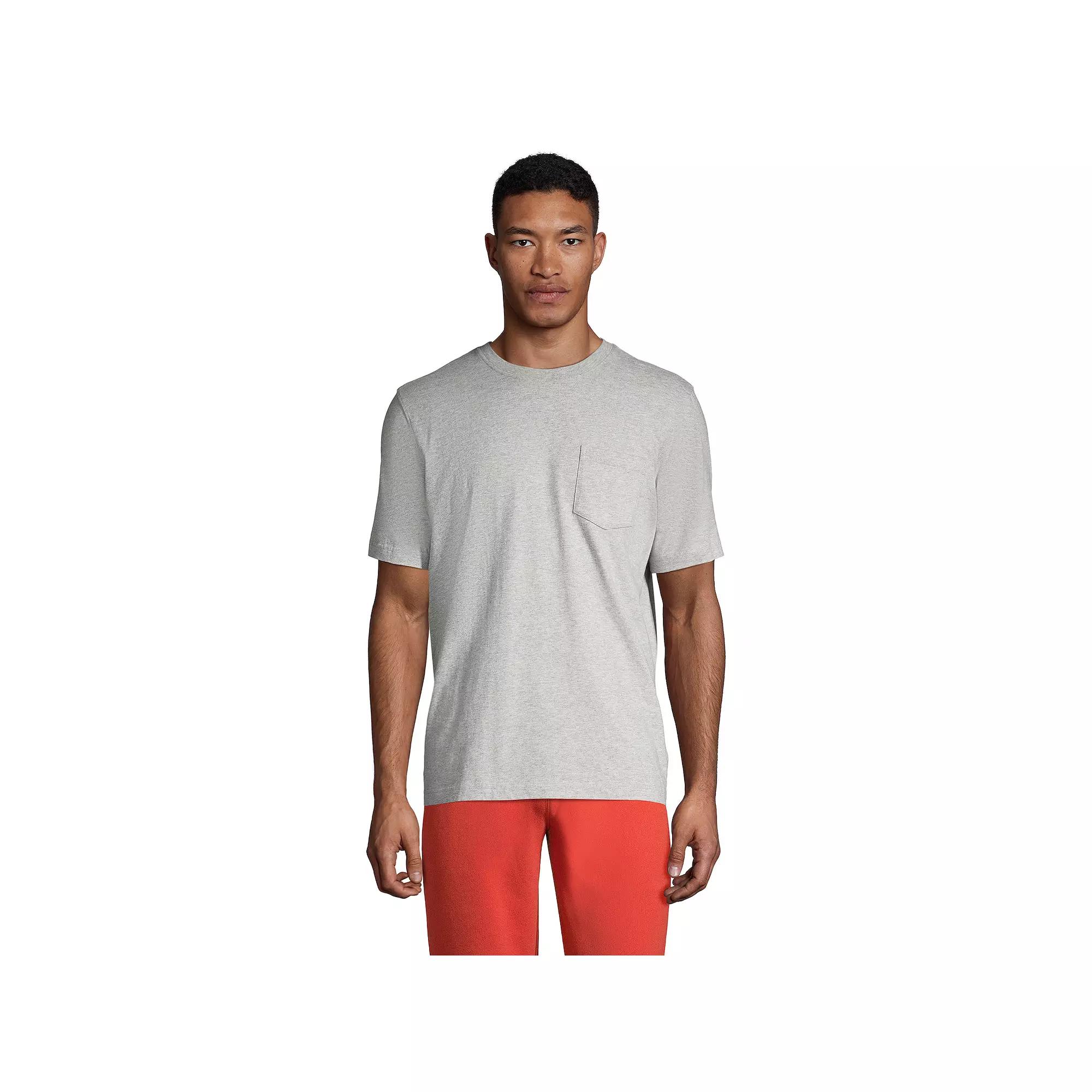 Big & Tall Lands' End Short Sleeve Super-T Pocket Tee, Men's,  Product Image