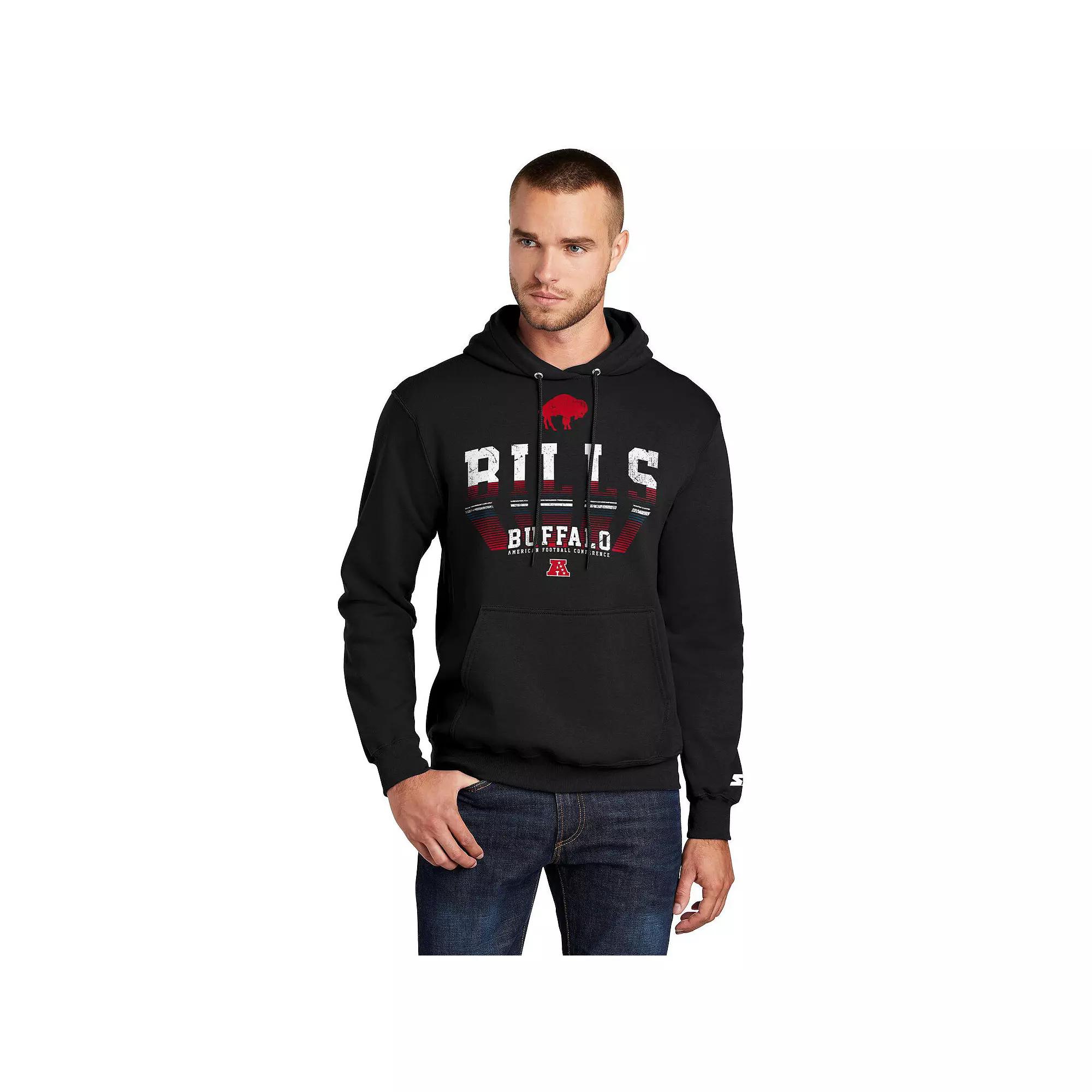 Men's Starter Charcoal Philadelphia Eagles Arch Over Logo Pullover Hoodie,  Product Image