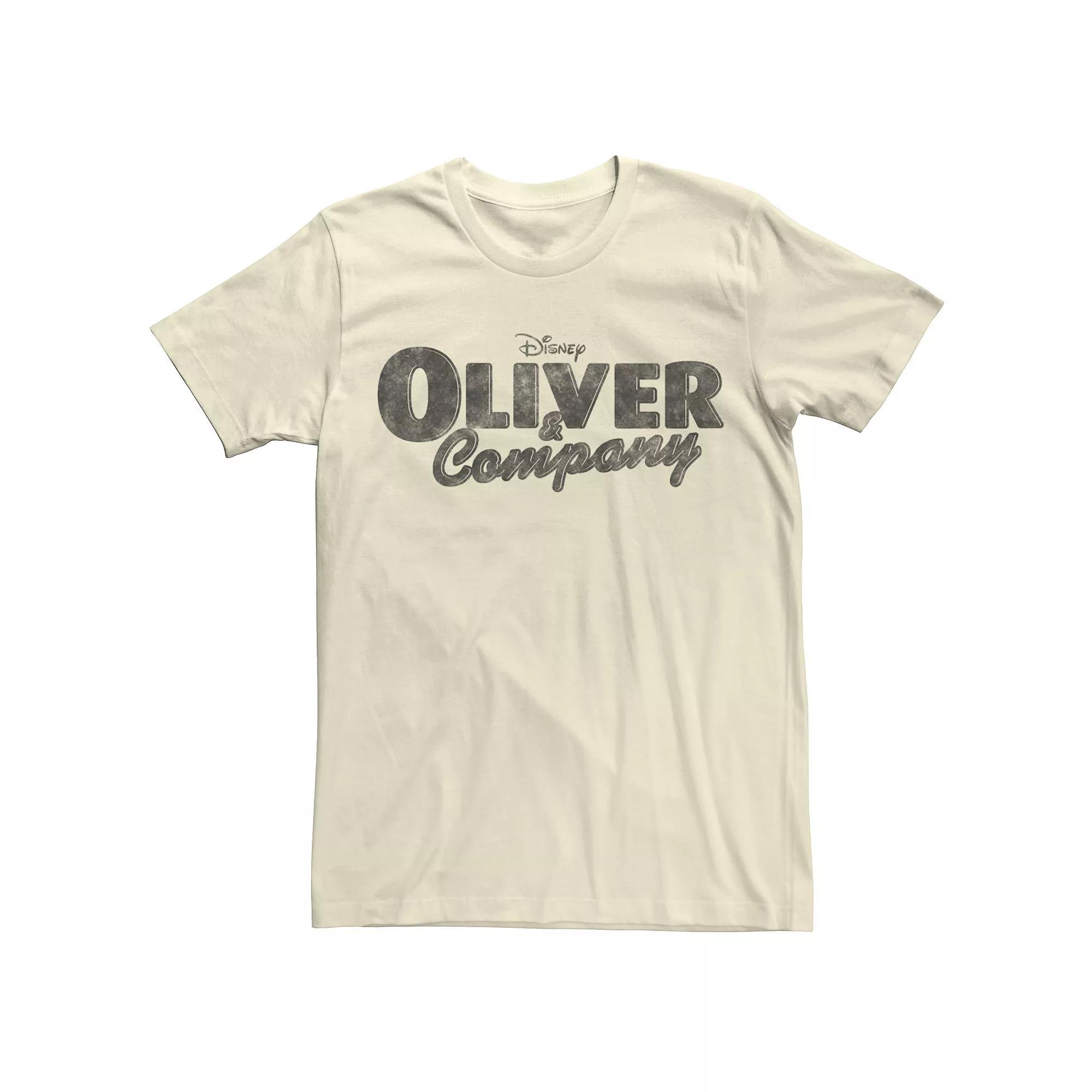 Men's Disney's Oliver & Company Black Movie Logo Tee,  Product Image