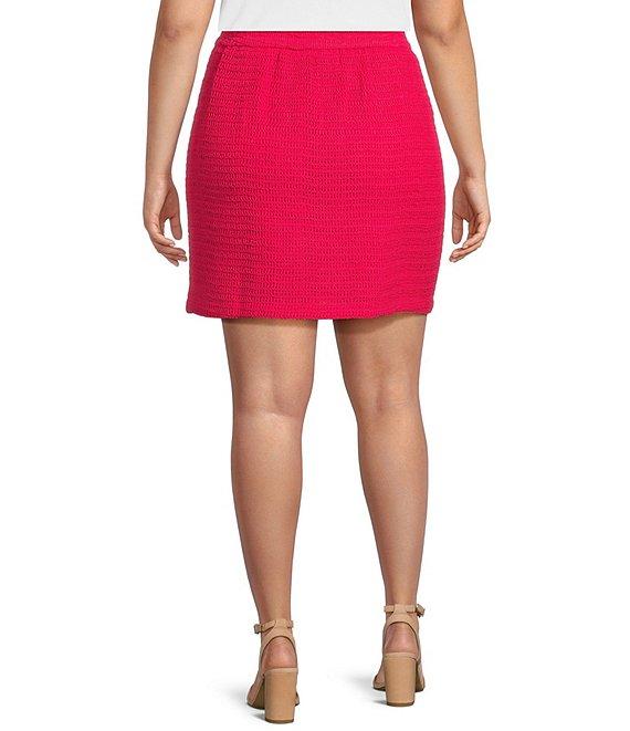 Skies Are Blue Plus High Rise Crochet Mini Skirt Product Image