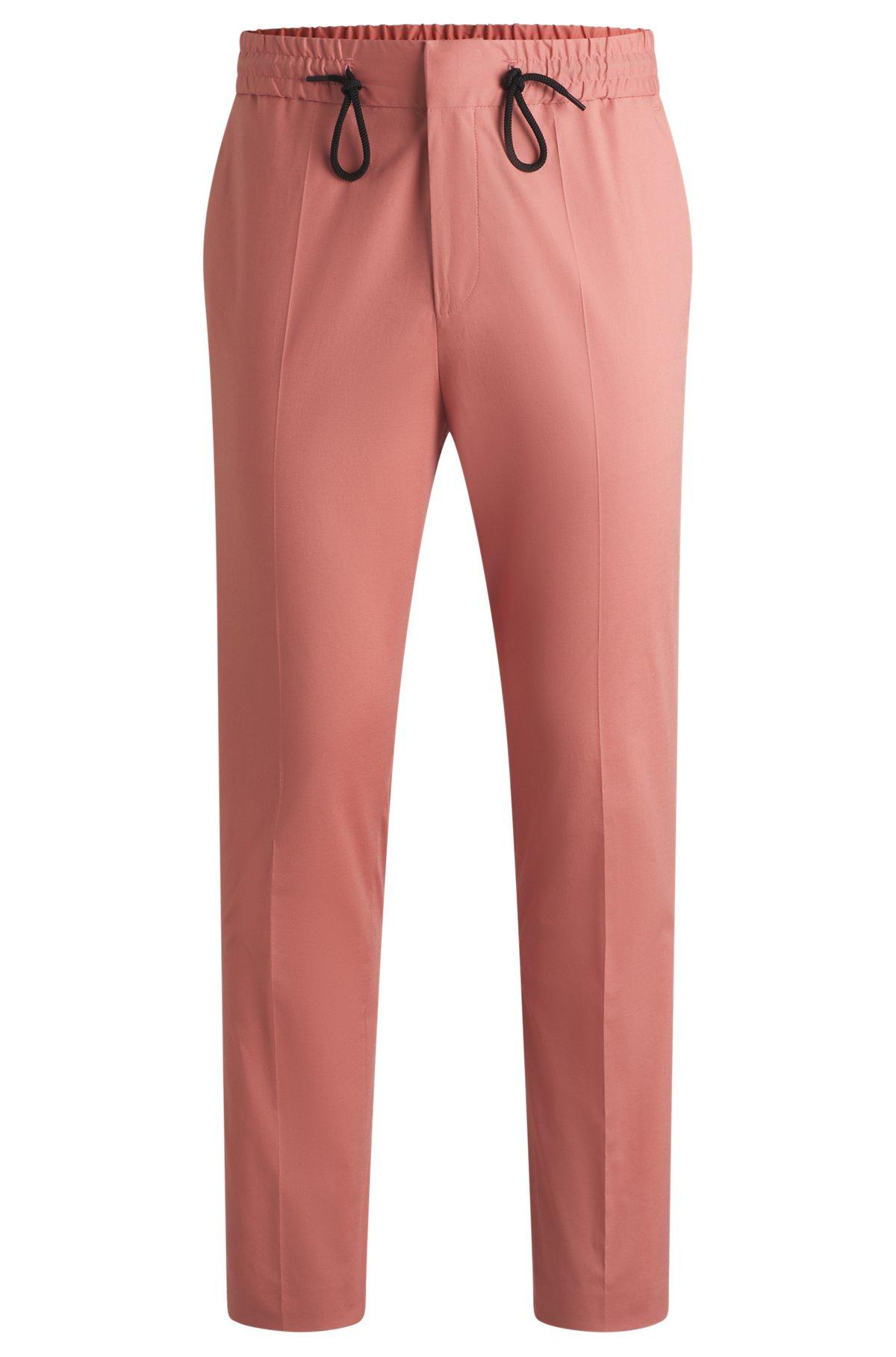 Extra-slim-fit trousers in paper-touch stretch cotton Product Image
