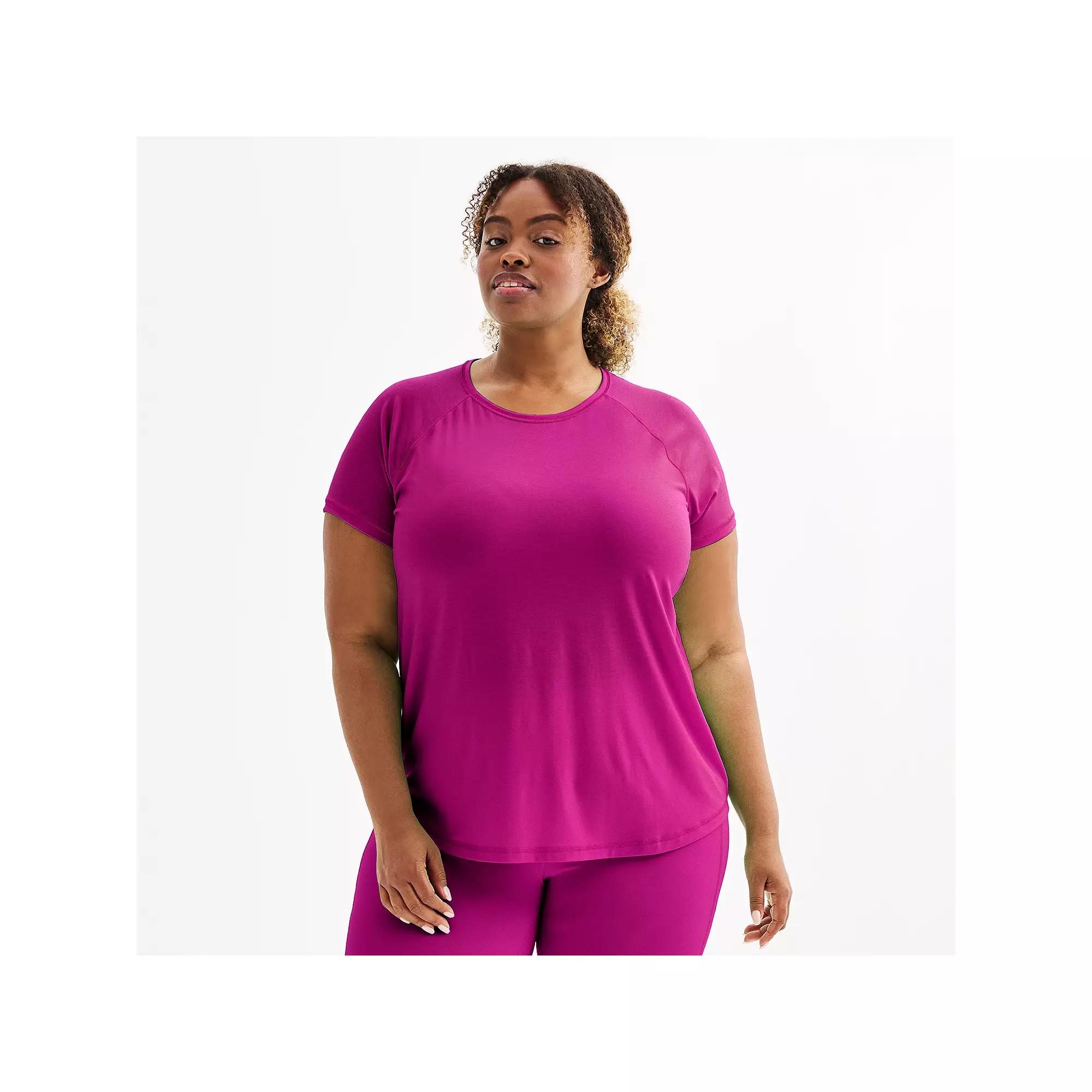 Plus Size Tek Gear® Core Raglan Tee, Women's, Size: 1XL, Solomon Product Image