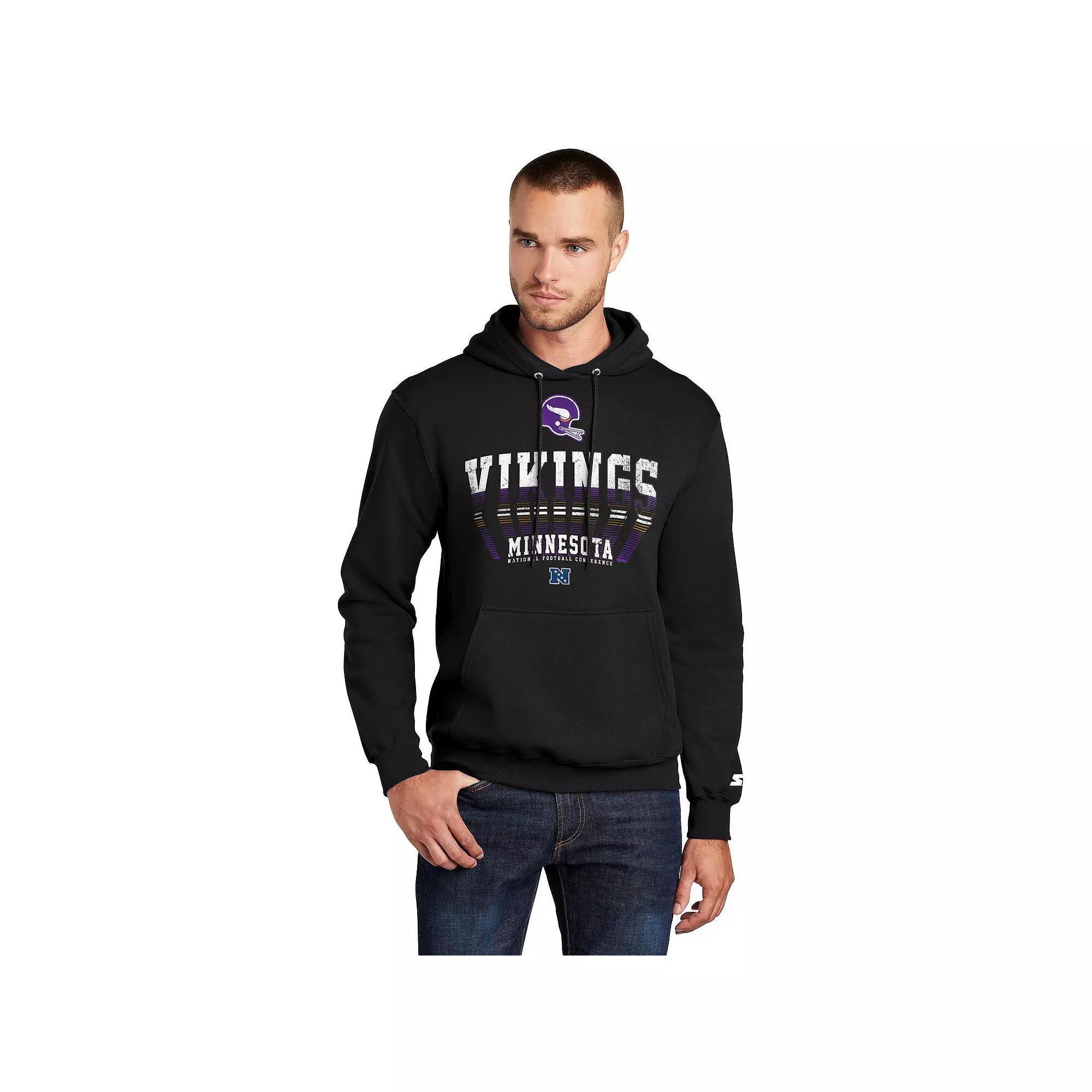 Men's Starter Black Minnesota Vikings Retro Pullover Hoodie,  Product Image