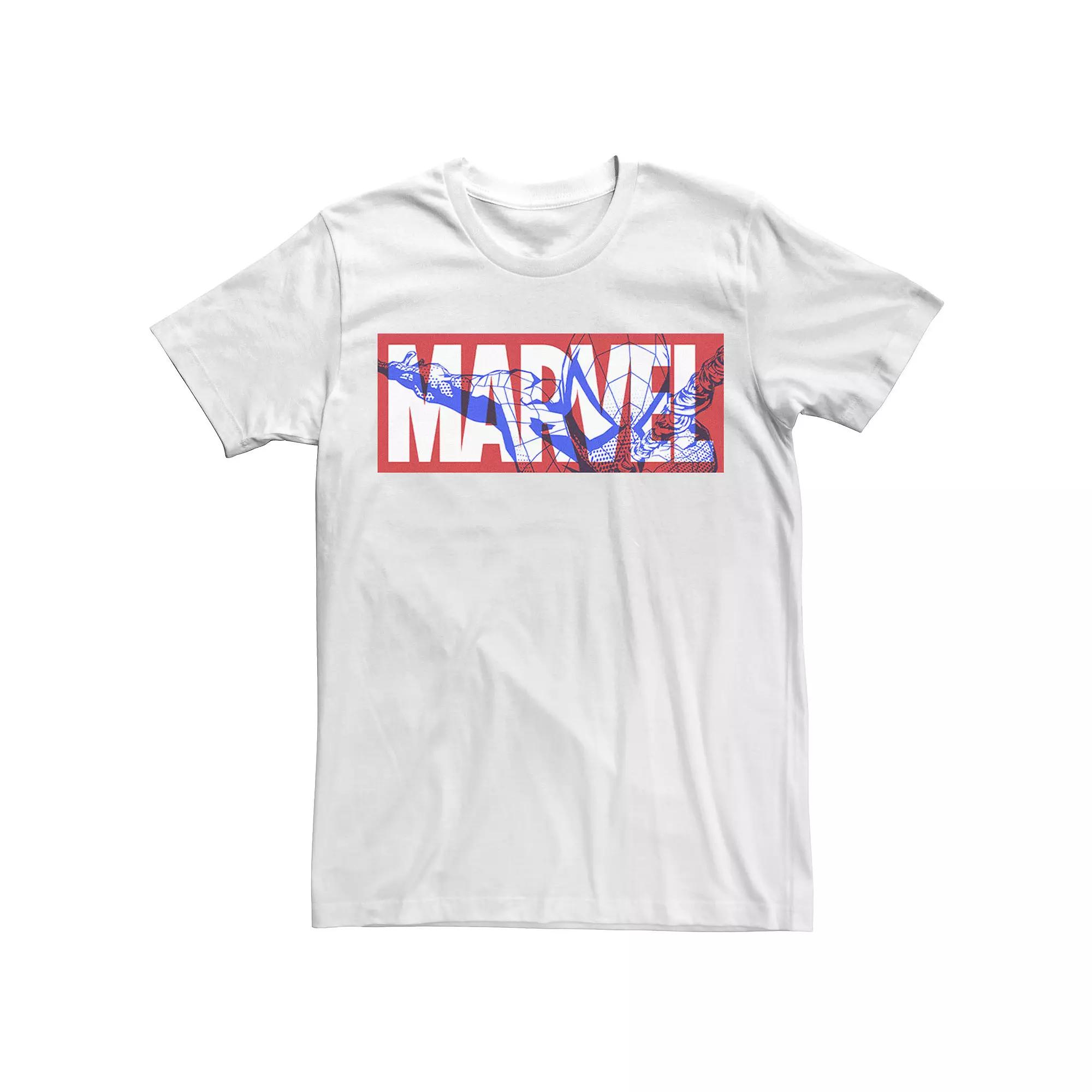 Men's Marvel Spider-Man Large Classic Movie Logo Graphic Tee,  Product Image