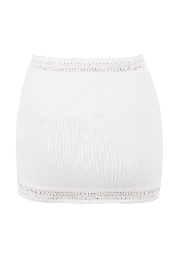 Sarelle  ivory dainty knit mini skirt - sale Product Image