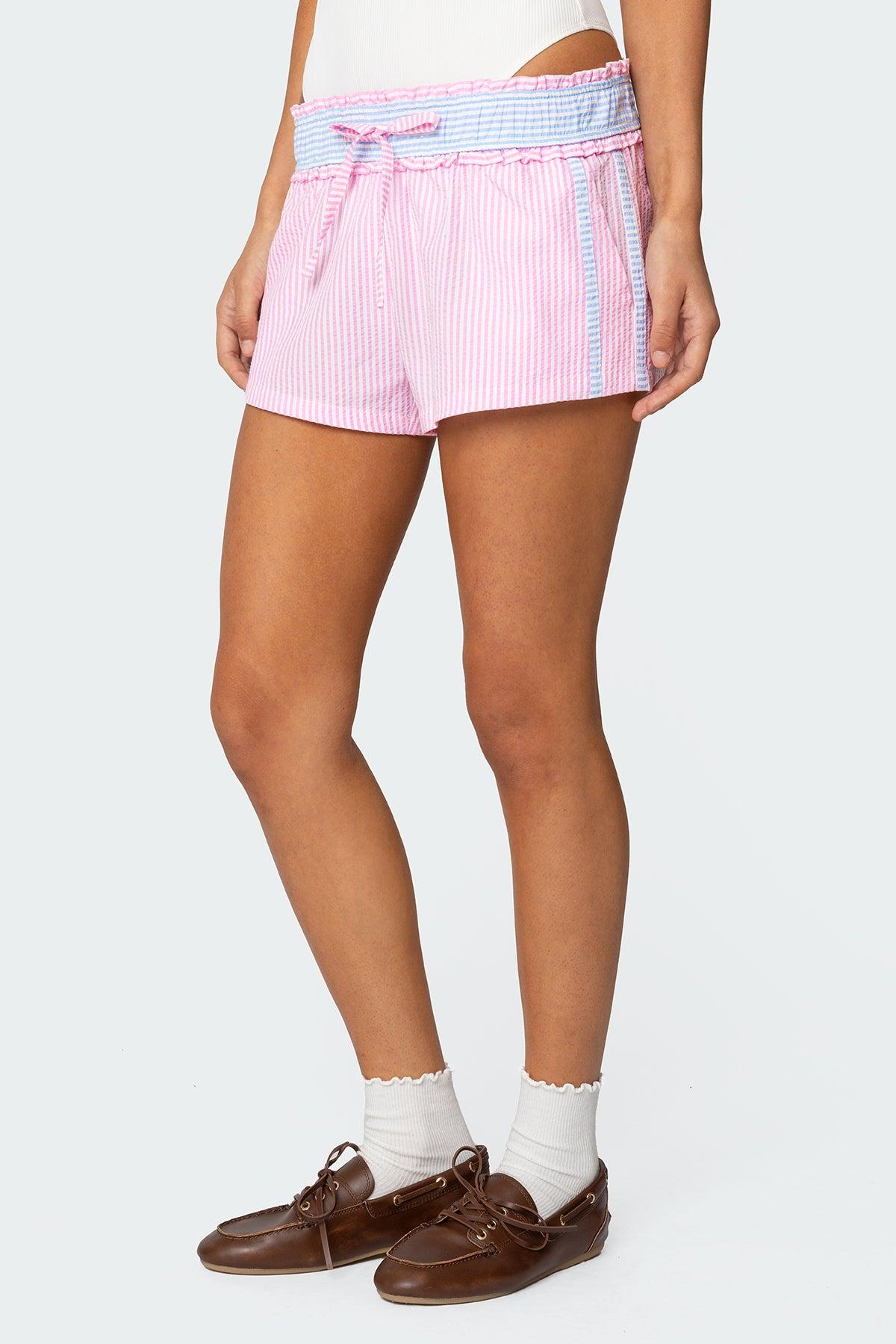 Baylee Contrast Striped Shorts Product Image