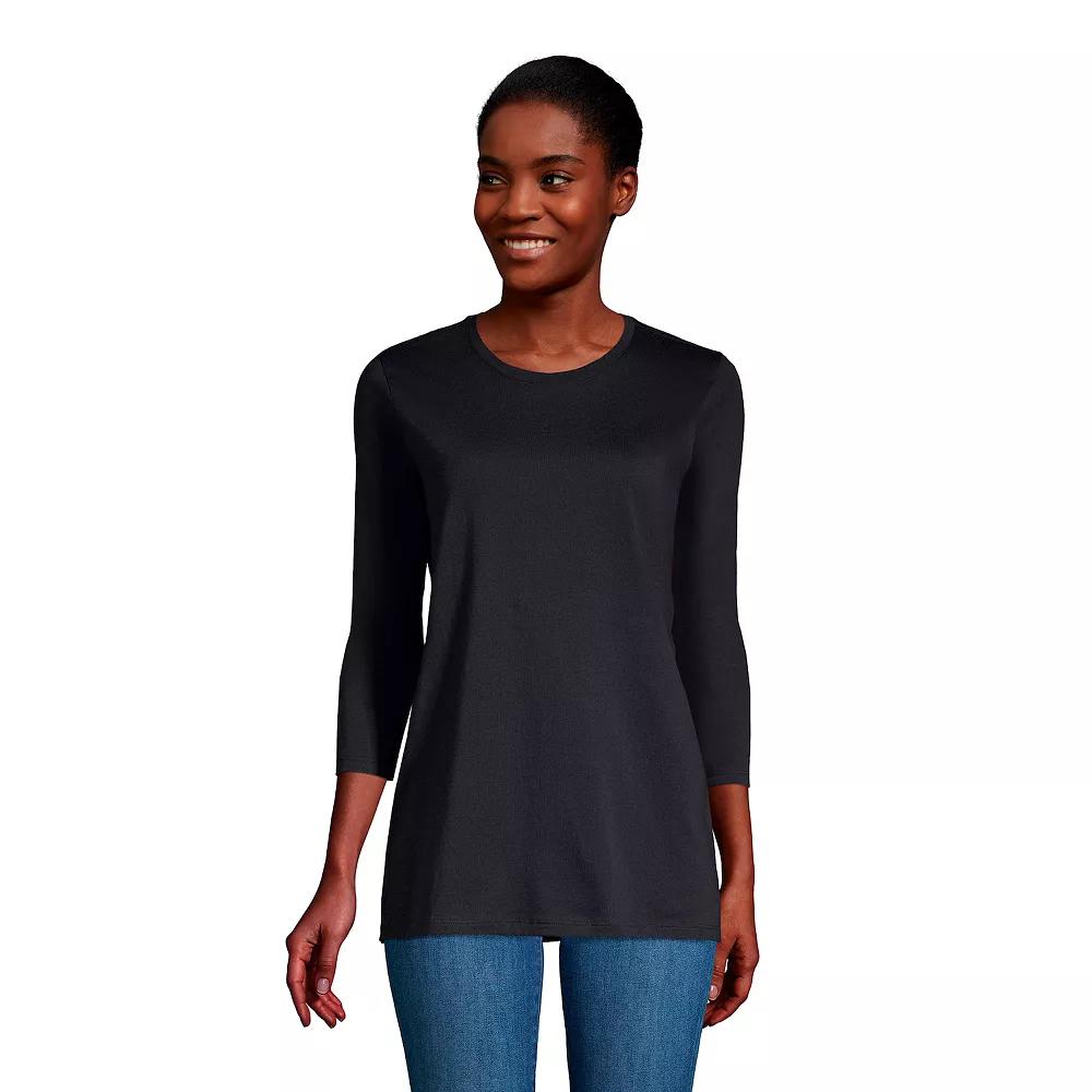 Women's Lands' End Supima Cotton Crewneck Tunic,  Product Image