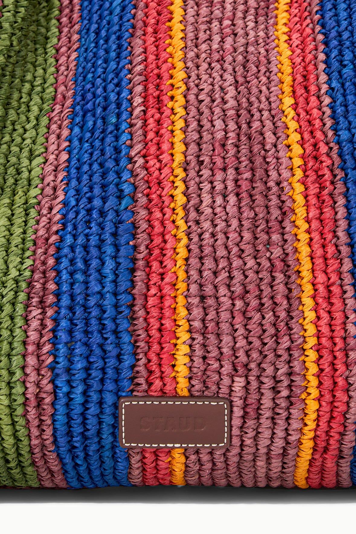 RUE TOTE BAG | JUNGLE STRIPE RAFFIA Product Image