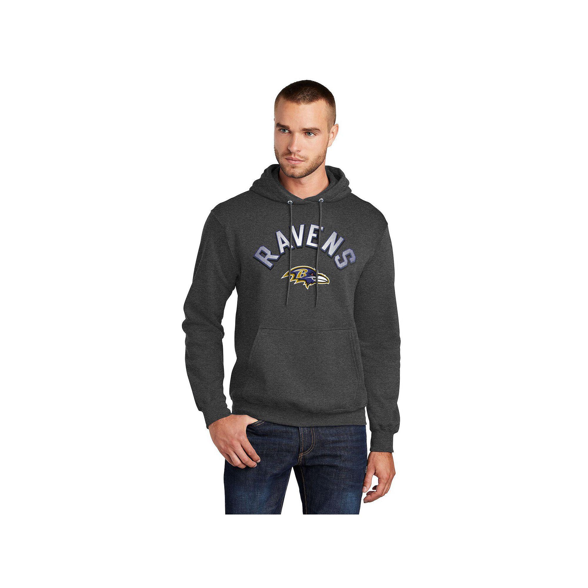Men's Starter Black Detroit Lions Wordmark Logo Pullover Hoodie,  Product Image