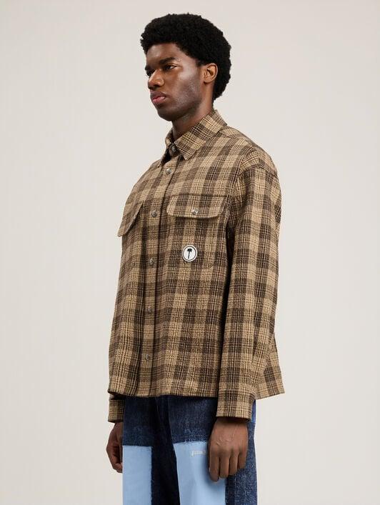 Tree Logo Check Loose Overshirt Product Image