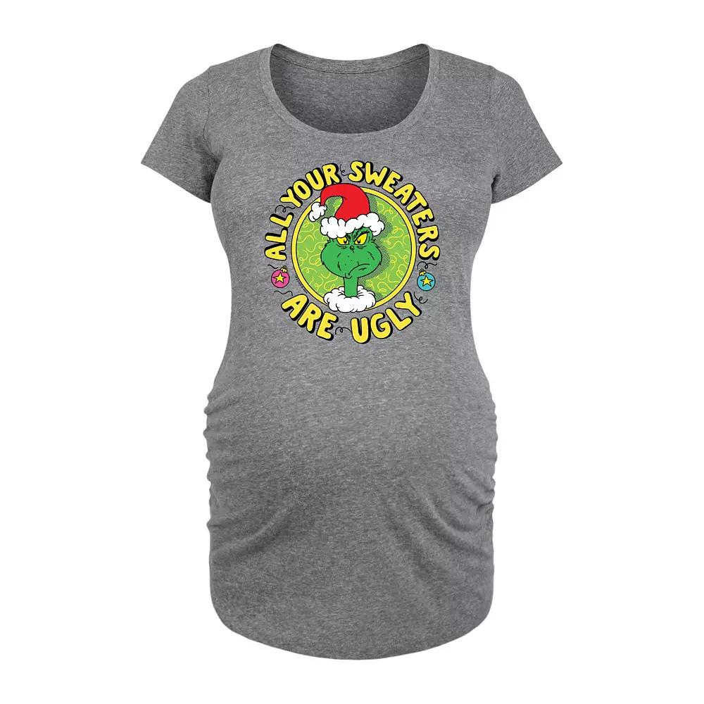 Maternity Dr. Seuss Grinch All Your Sweaters Are Ugly Graphic Tee, Women's,  Product Image