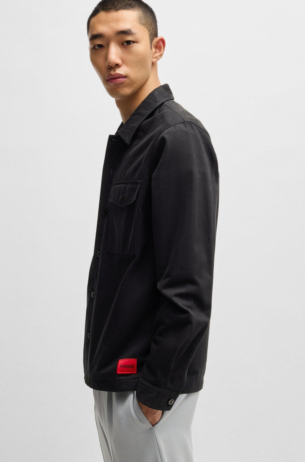 Oversize-fit overshirt in cotton gabardine Product Image