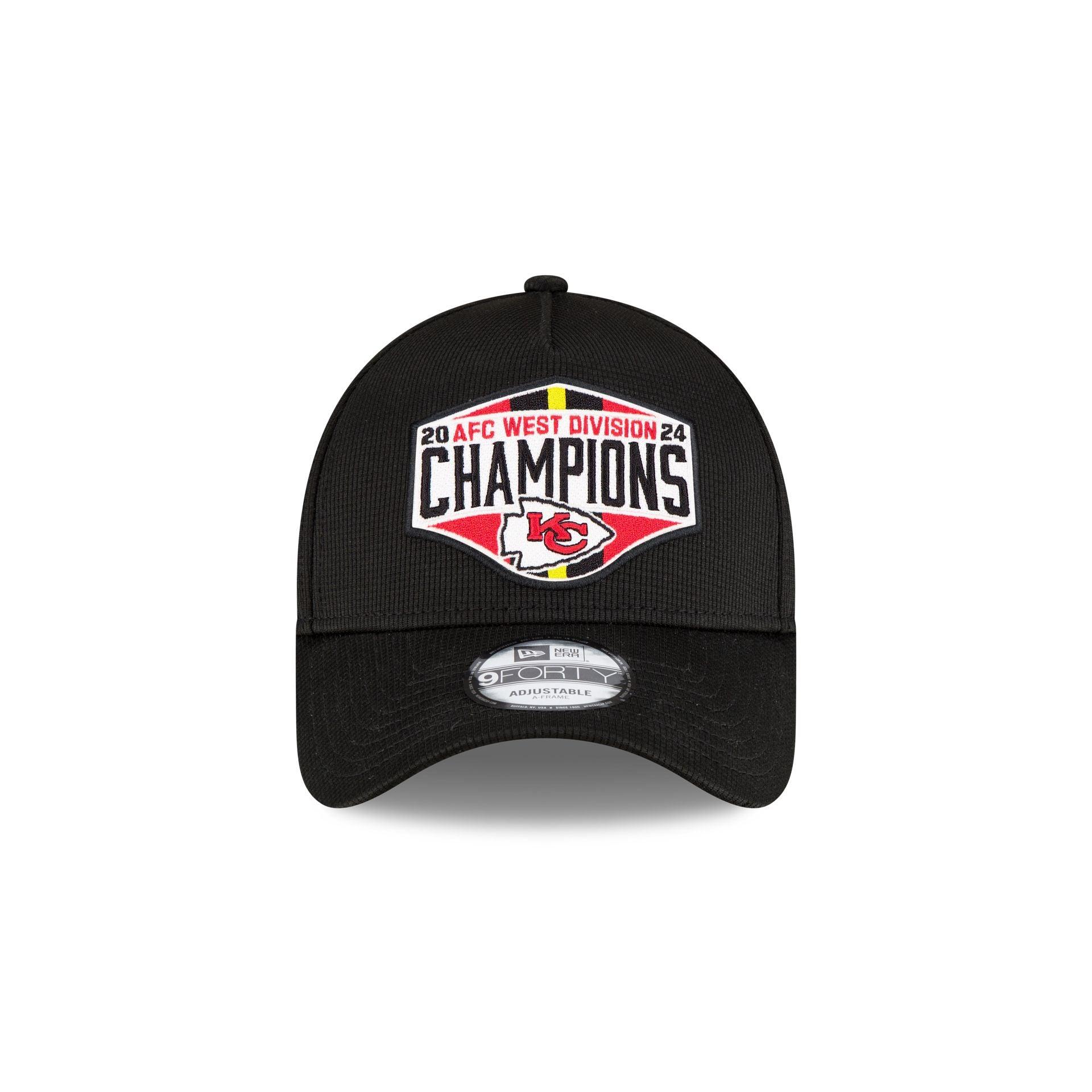 Kansas City Chiefs 2024 Division Champion Locker Room 9FORTY A-Frame Snapback Hat Male Product Image