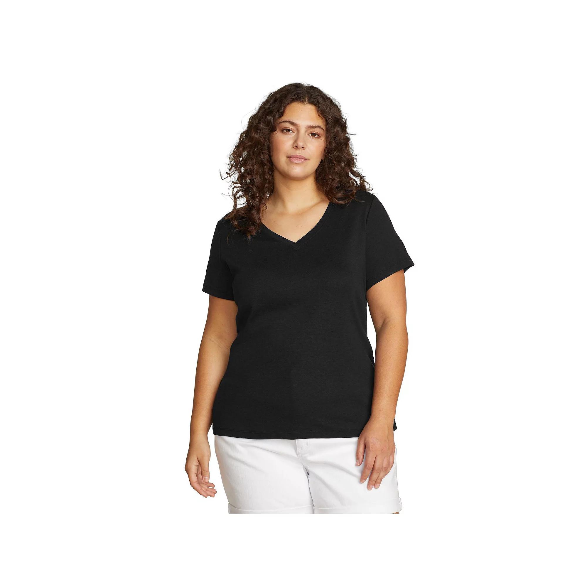 Petite Eddie Bauer Favorite V-Neck T-Shirt, Women's,  Product Image