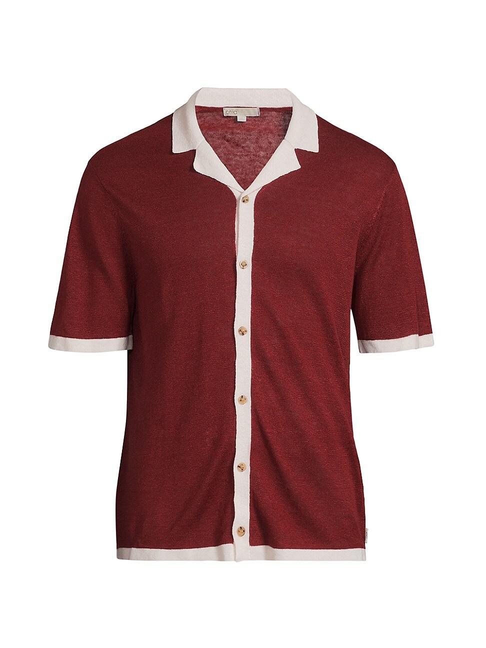 Mens Linen Knit Camp Shirt Product Image