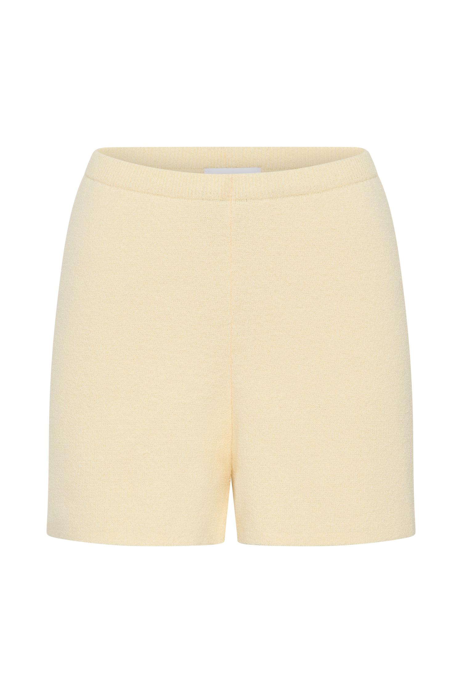 Malika Knit Shorts - Lemon Product Image