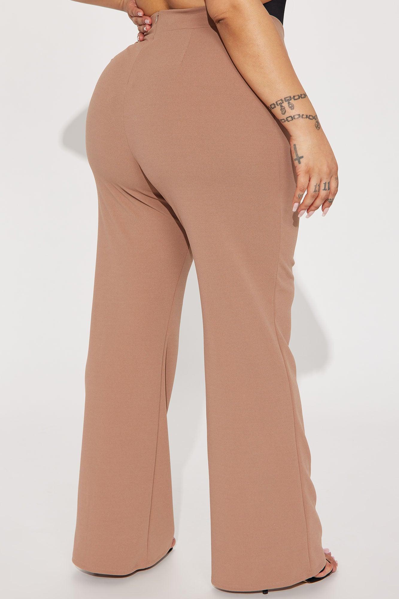 Petite Call It Even Wide Leg Dress Pants - Taupe Product Image