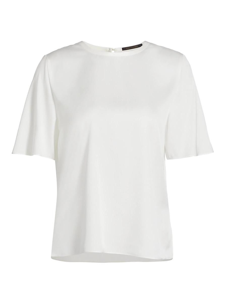 Womens Maryl Stretch Silk Crewneck T-Shirt Product Image