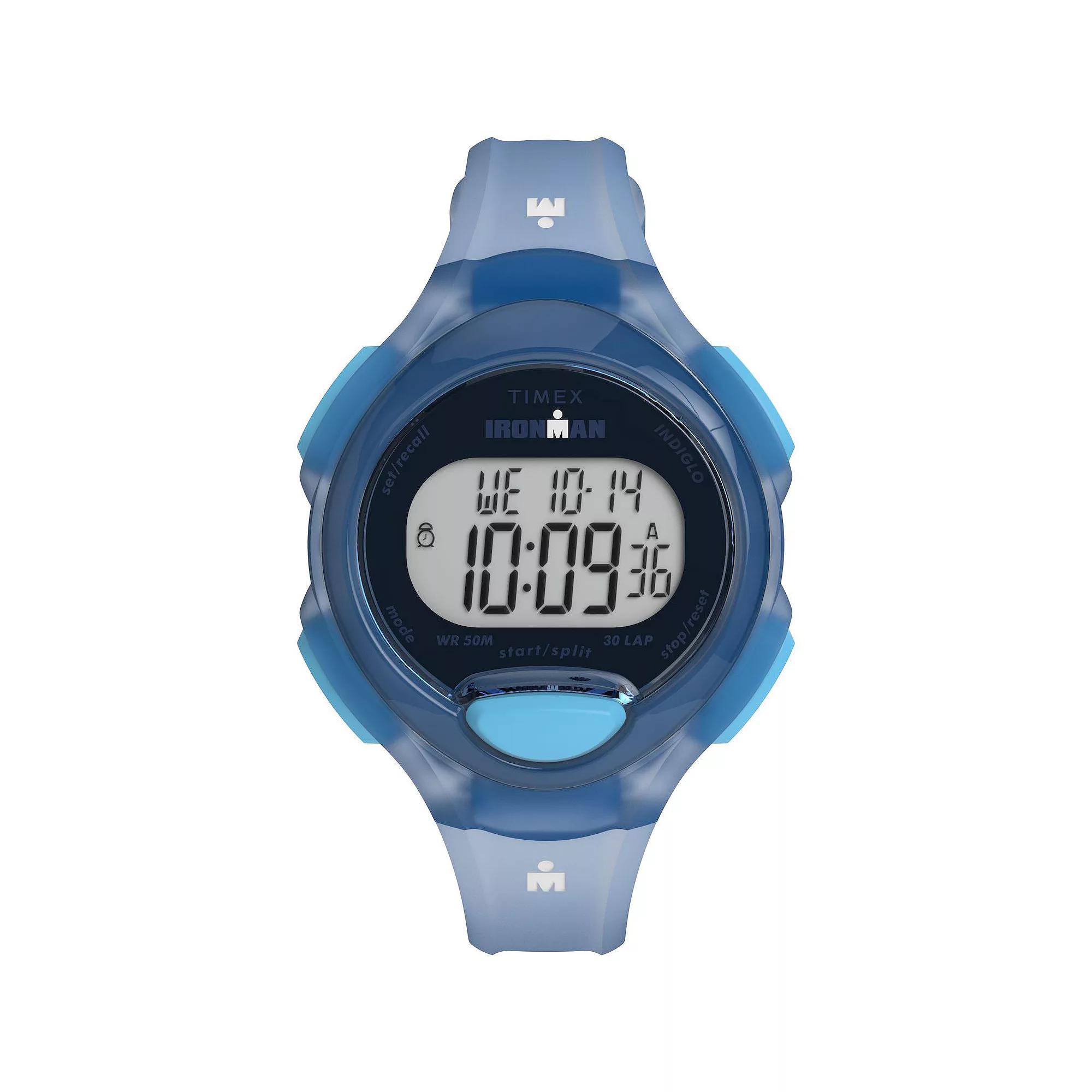 Timex Ironman Womens Essential 30-Lap Digital Watch - TW5M65800JT Blue Product Image
