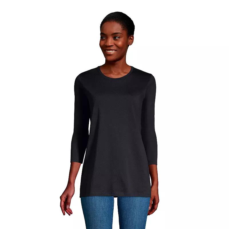 Women's Lands' End Supima Cotton Crewneck Tunic,  Product Image
