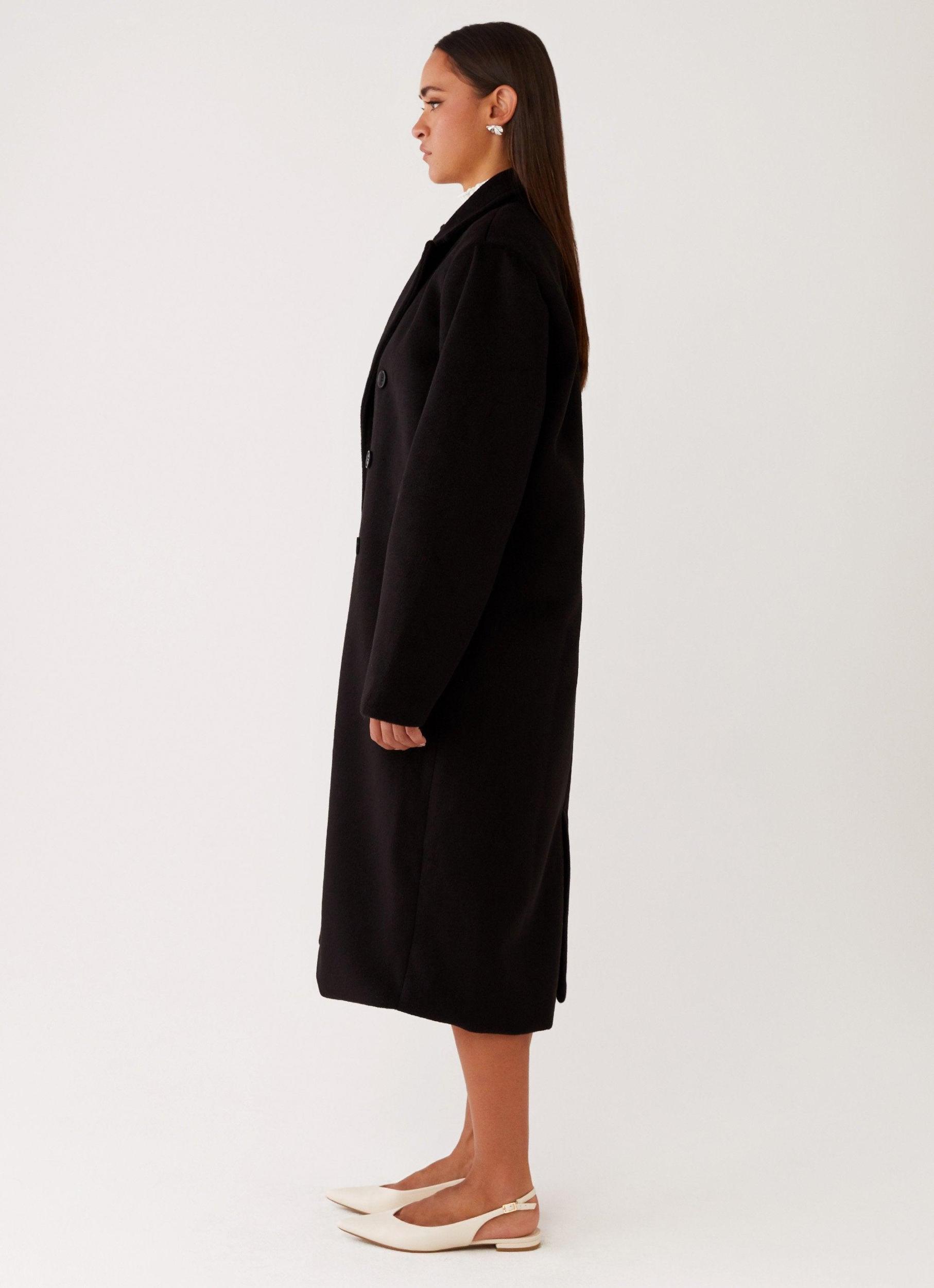 Gianni Double Breast Coat - Black Girls Product Image