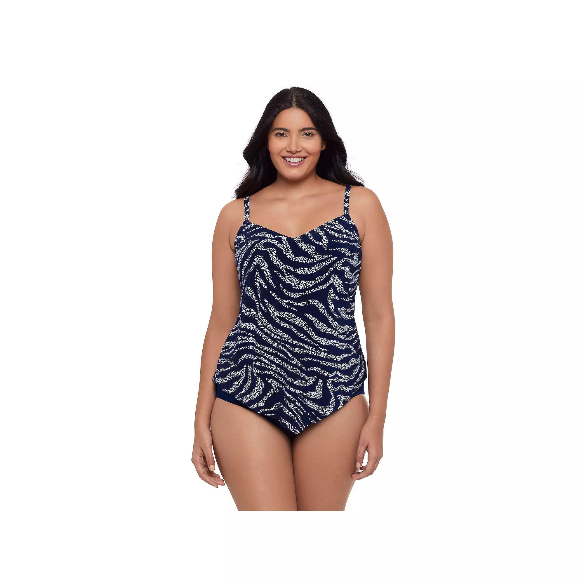 Women's Trimshaper Hank Tankini Top, Size: 16, Savanna Product Image