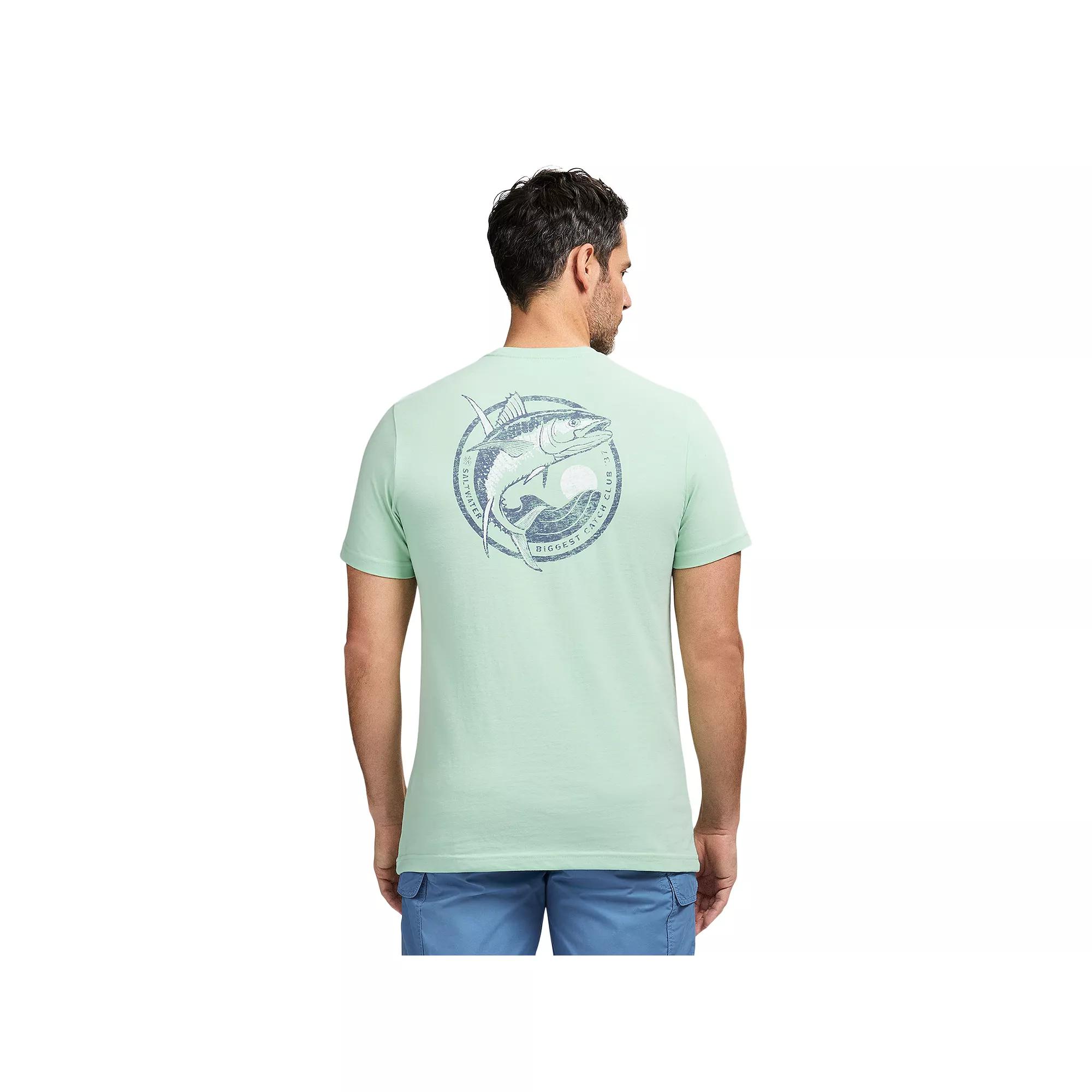 Men's IZOD Saltwater Soft Wash Short Sleeve Graphic Tee, Size: Large, Biggest Catch Product Image