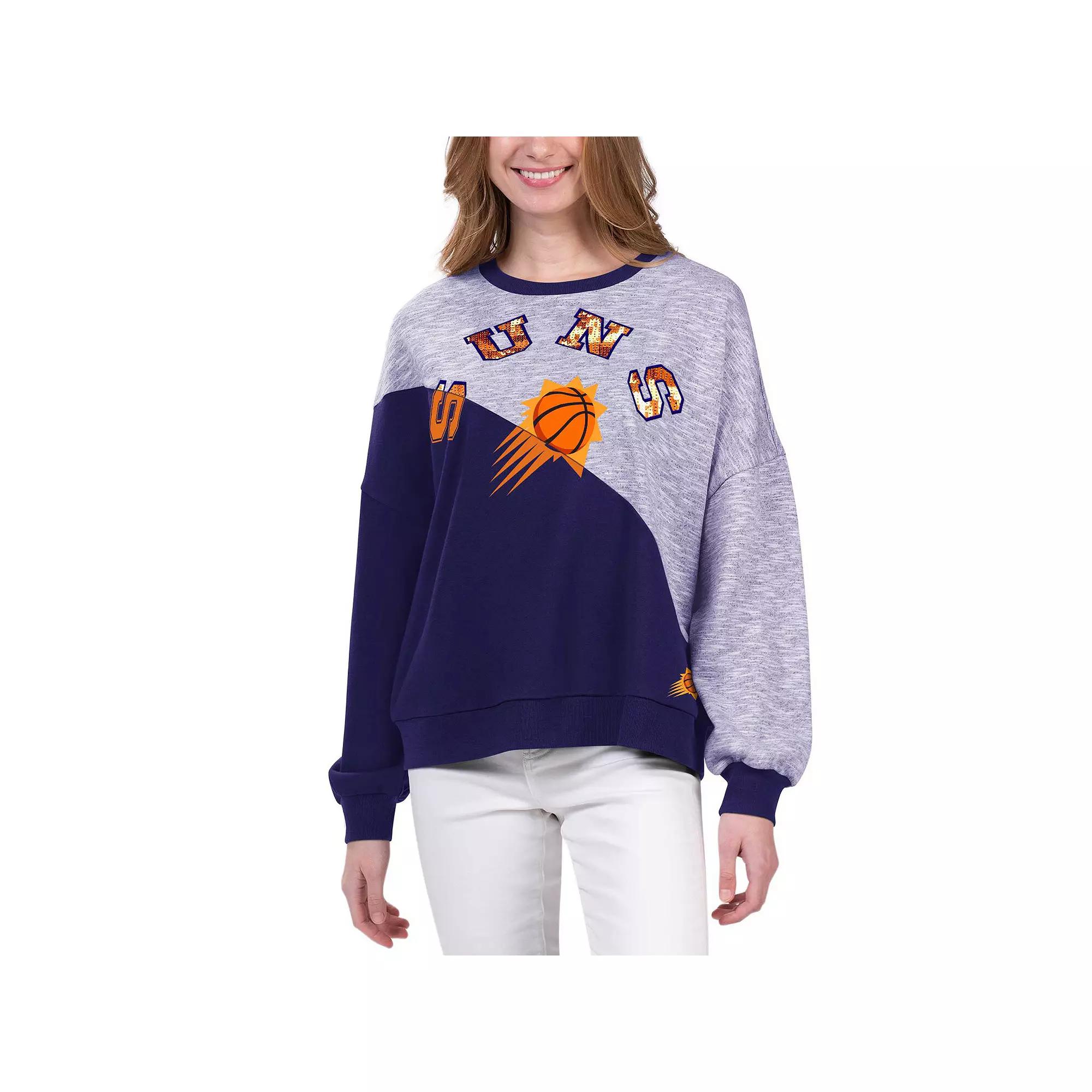 Women's G-III 4Her by Carl Banks Purple Phoenix Suns Benches Split Pullover Sweatshirt,  Product Image