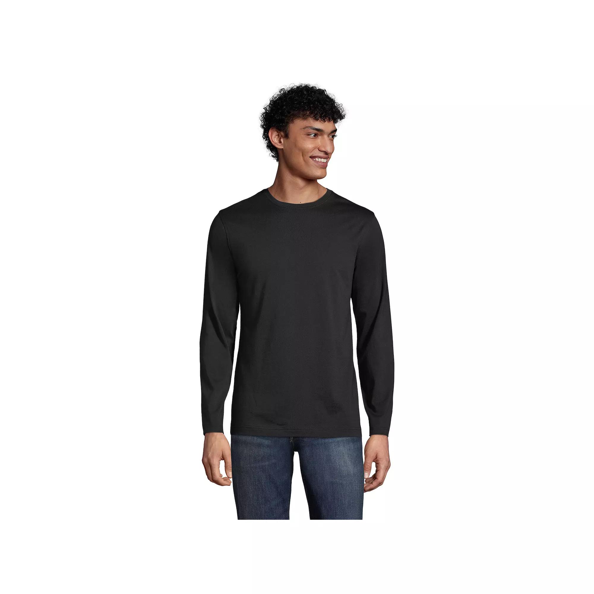 Big & Tall Lands' End Supima Crewneck Tee, Men's,  Product Image