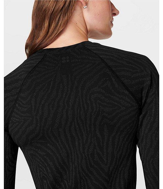 Sweaty Betty Animal Jacquard Crew Neck Base Layer Top Product Image