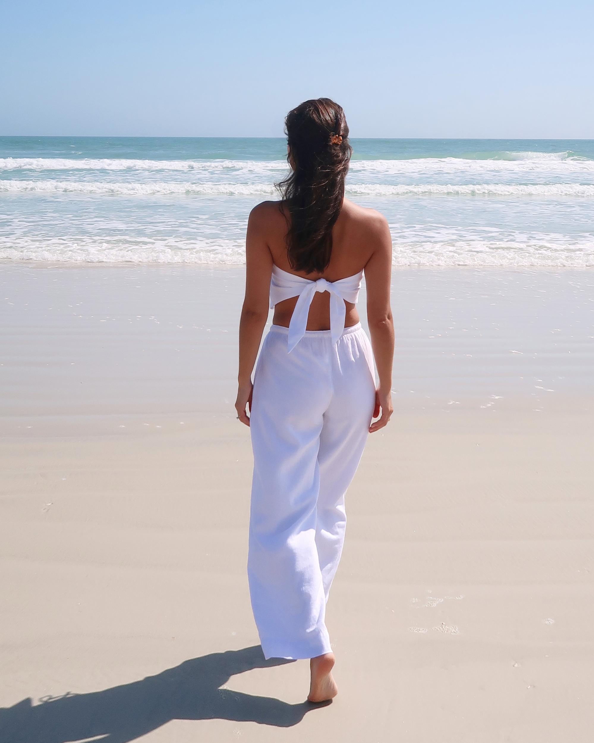 Linen-Blend Pull-On Pant Product Image