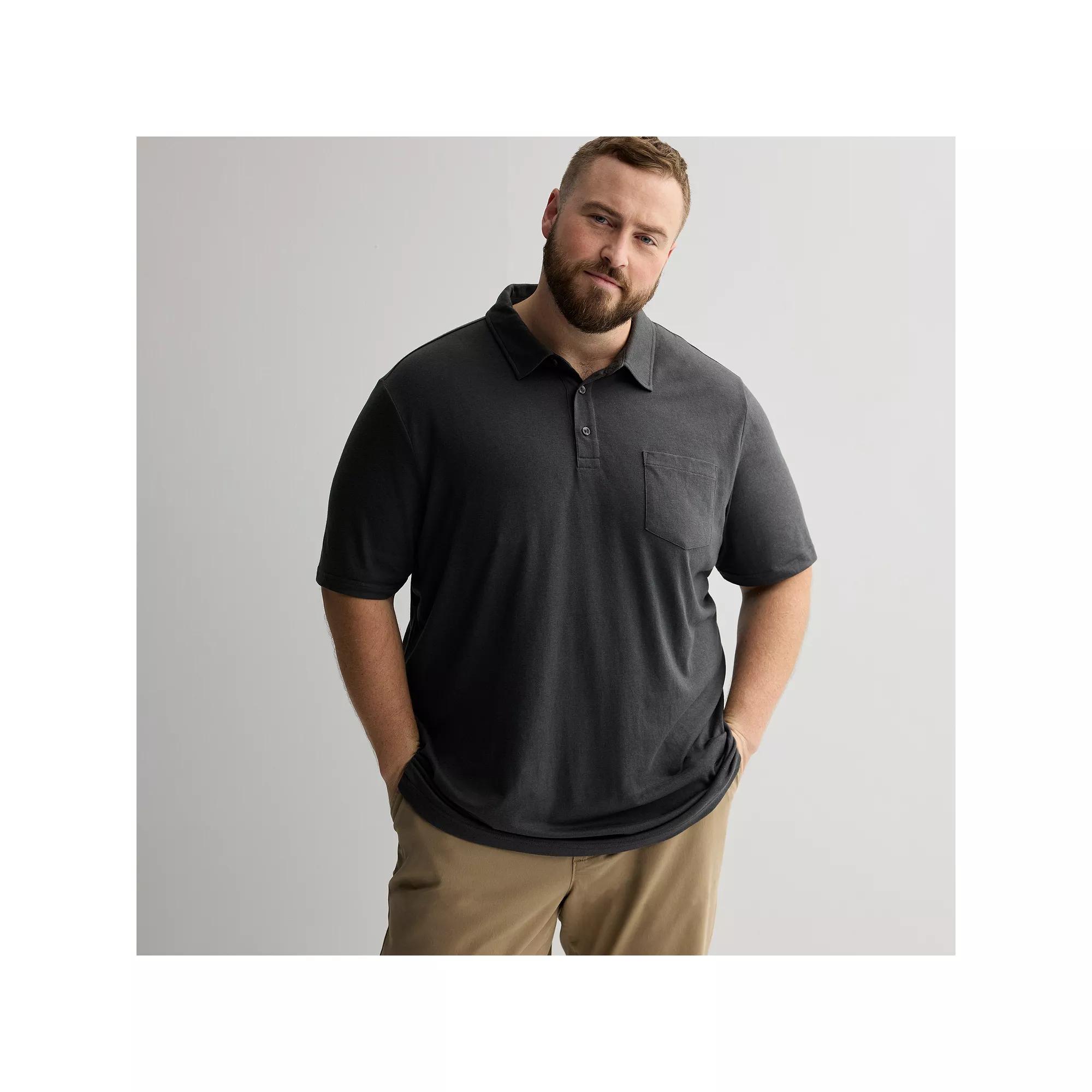 Big & Tall Sonoma Goods For Life® The Super Soft Polo, Men's, Size: 3XL Tall, Grey Product Image
