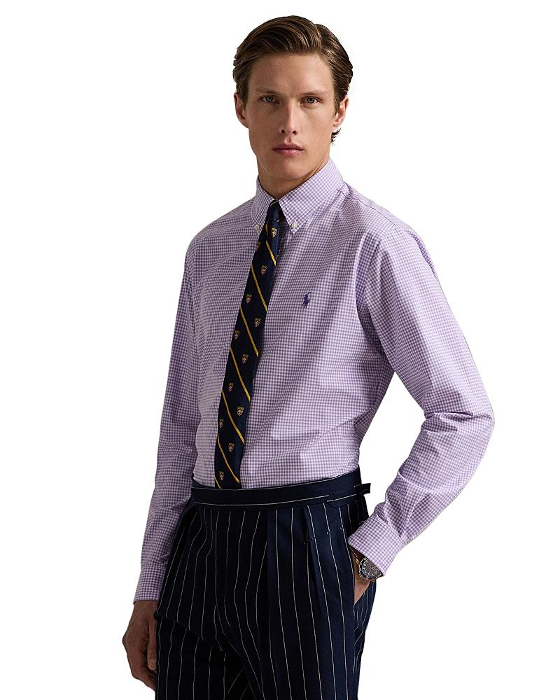 Polo Ralph Lauren Cotton Stretch Poplin Gingham Check Slim Fit Button Down Shirt Product Image